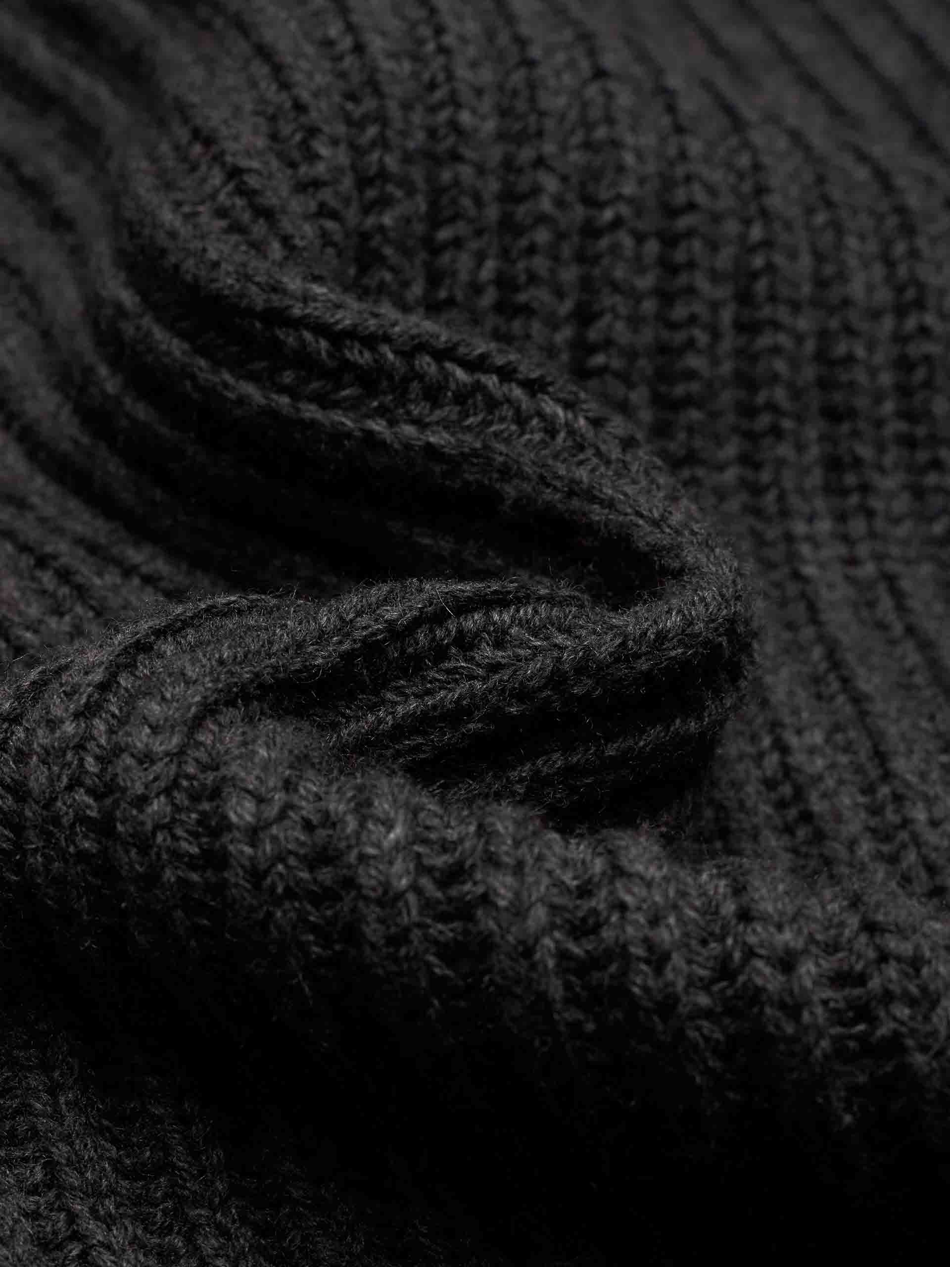 Navy Collar Ribbed Knit Top - Image 11