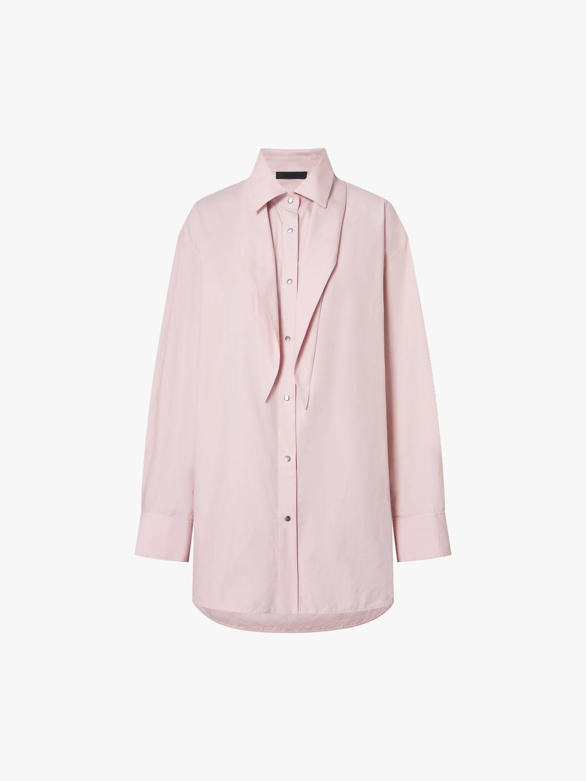 Necktie Detail Cotton Shirt - Image 12