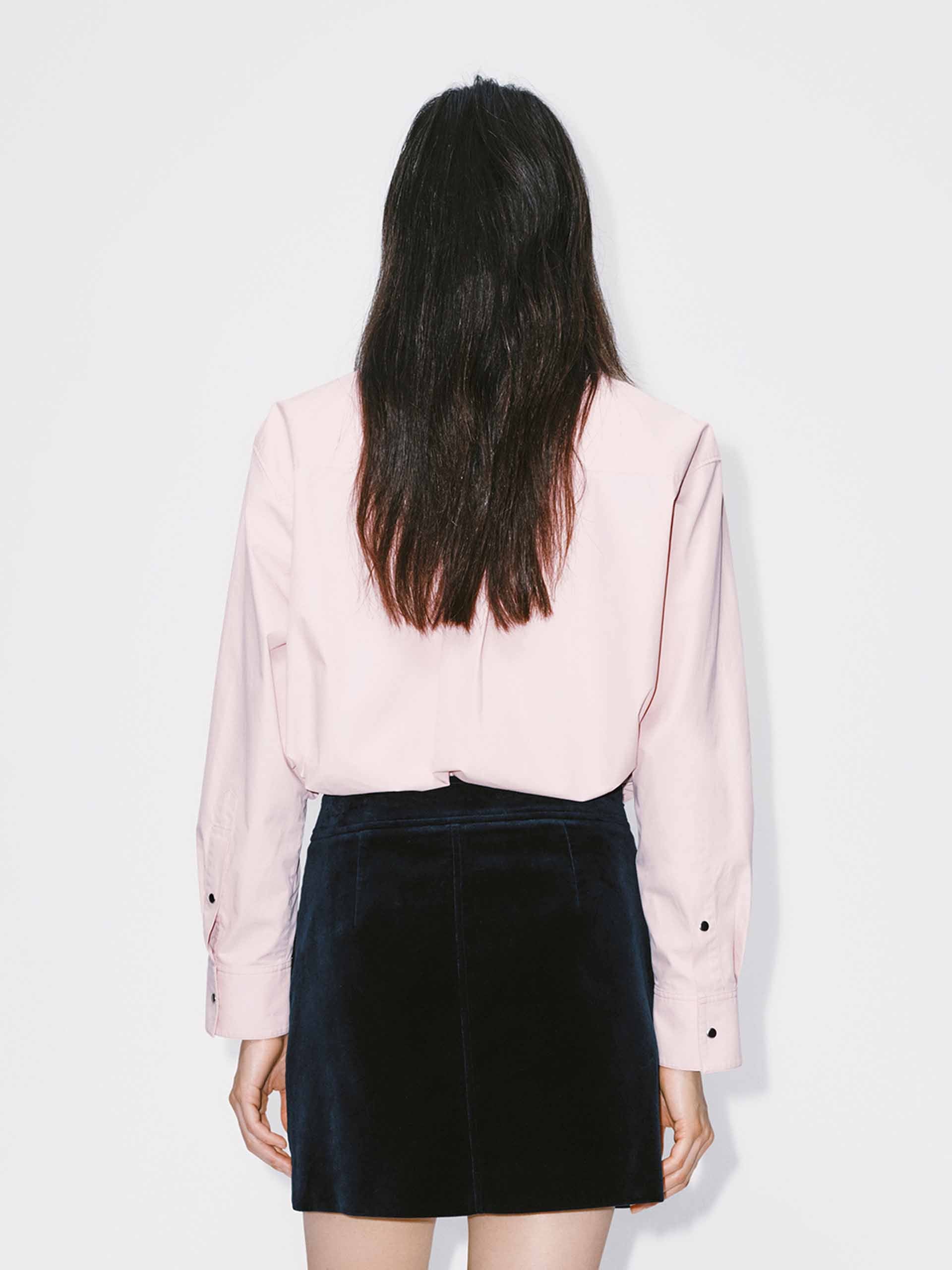 Necktie Detail Cotton Shirt - Image 13