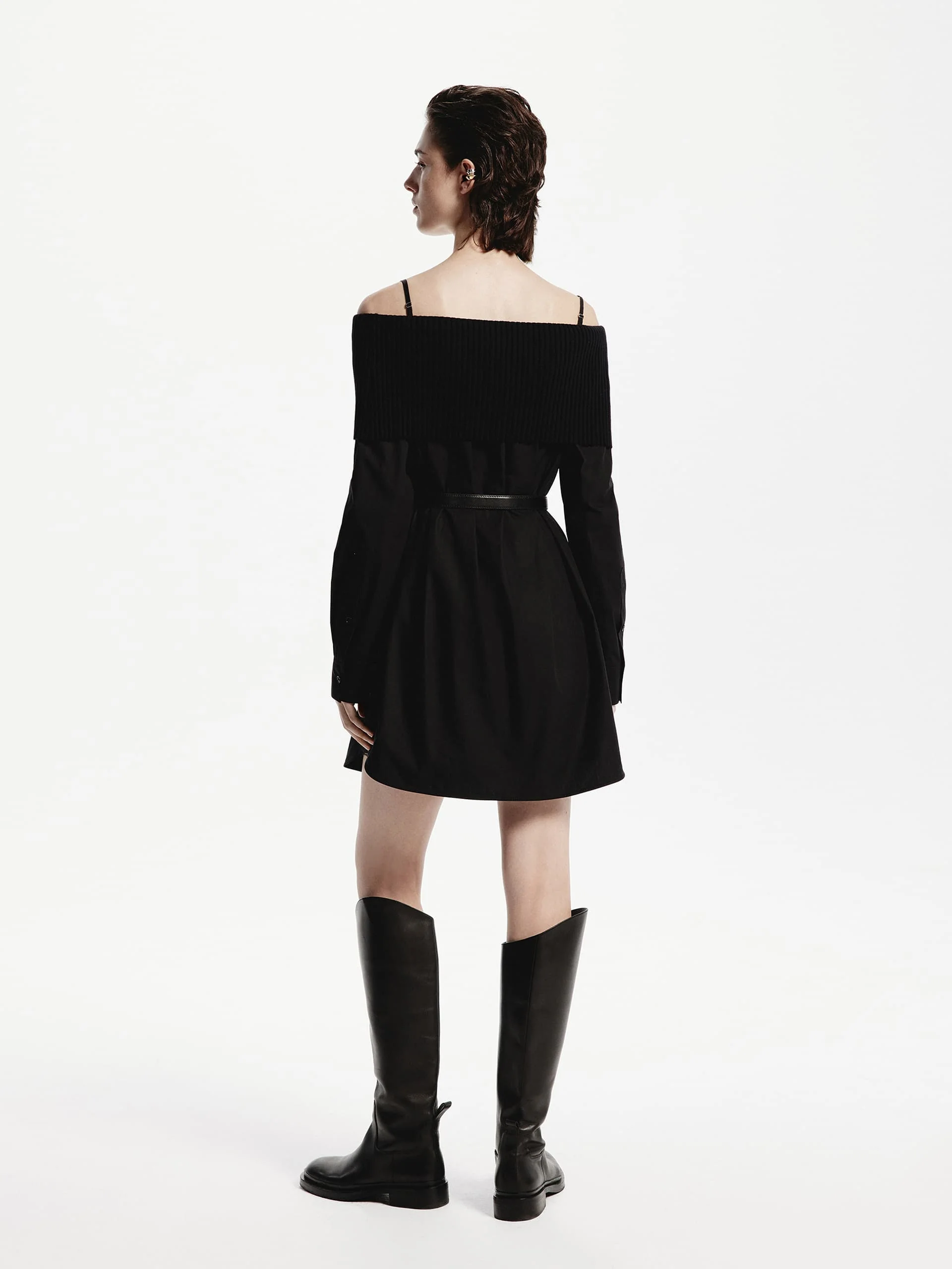 Off Shoulder Belt Dress - Image 7