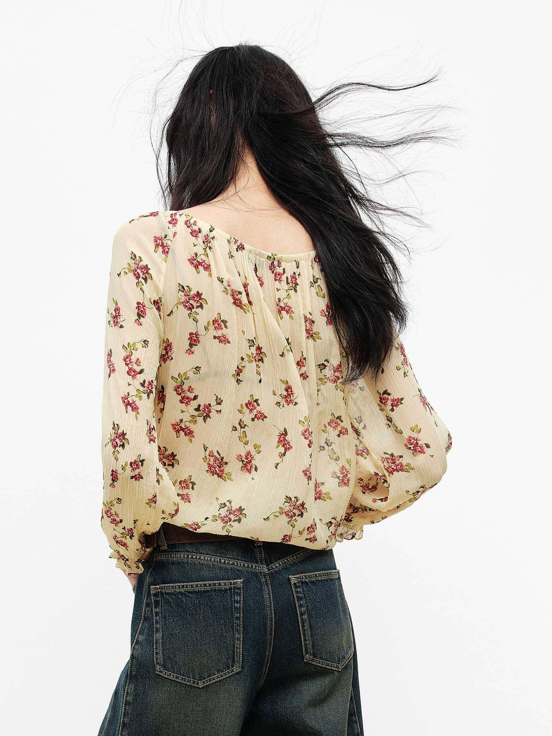 Off-shoulder Floral Blouse - Image 6