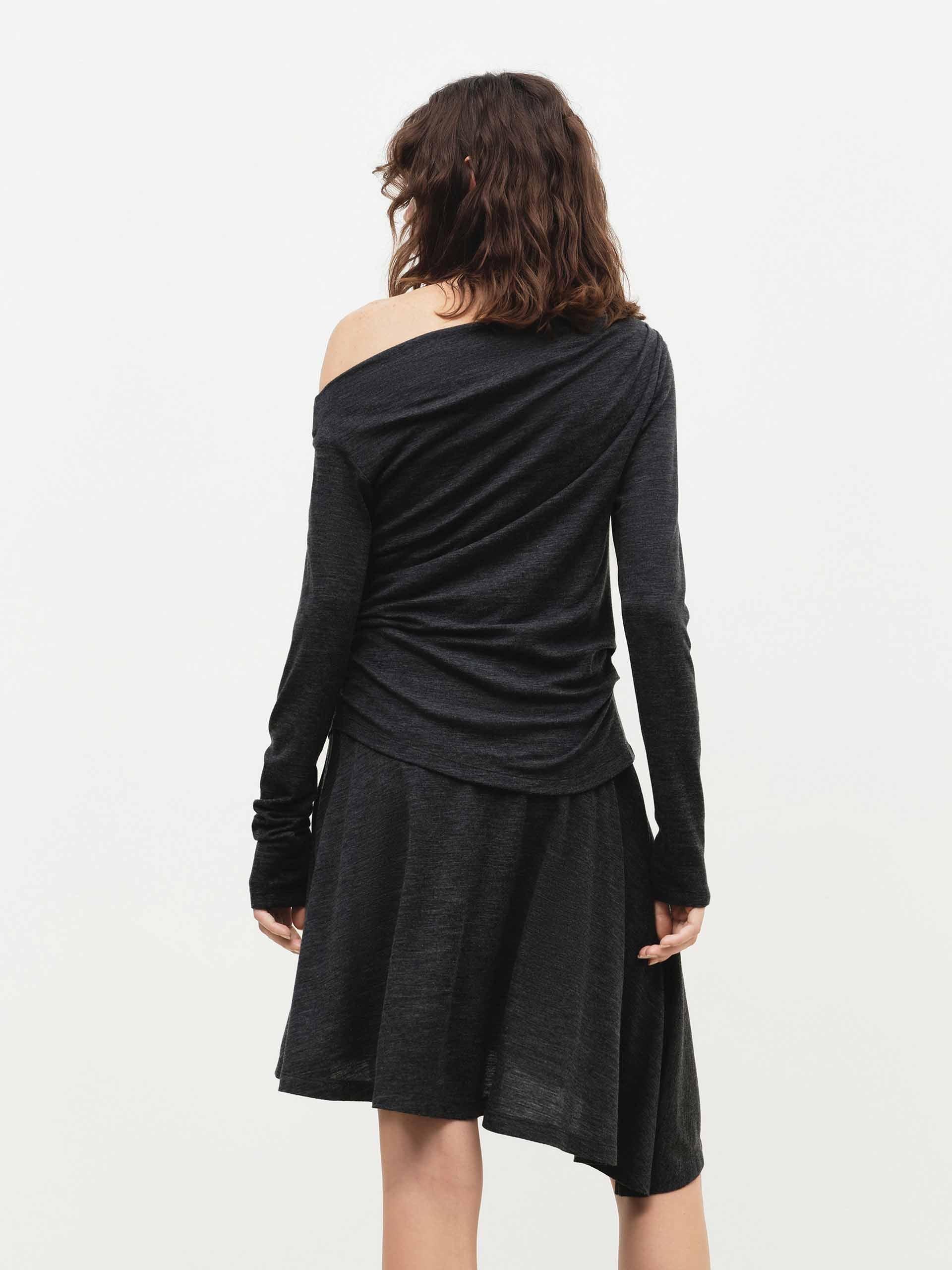 Off-shoulder Irregular Dress - Image 4