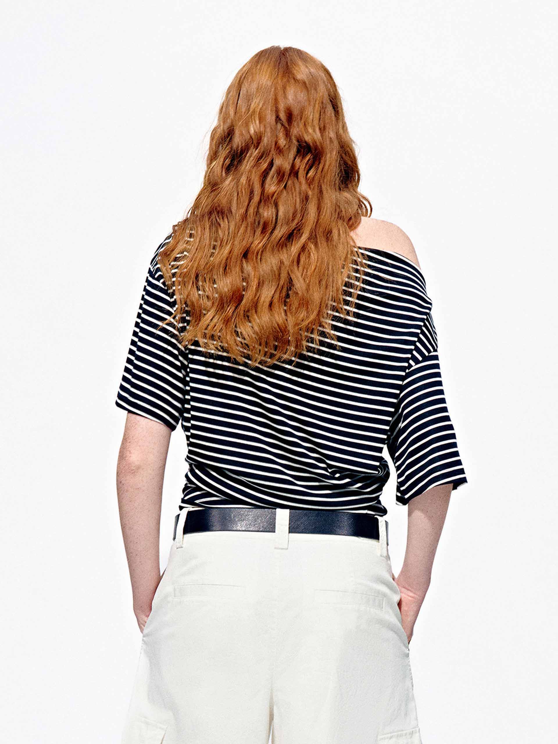 Off Shoulder Striped Top - Image 3
