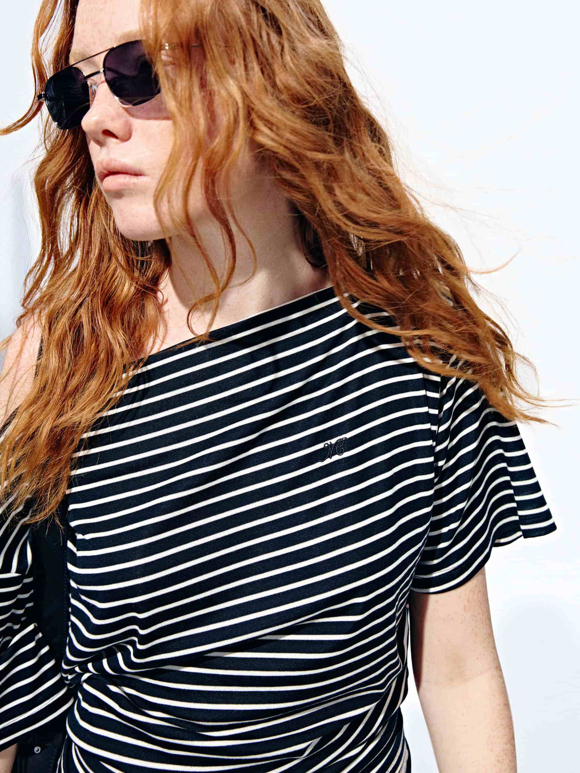 Off Shoulder Striped Top - Image 7