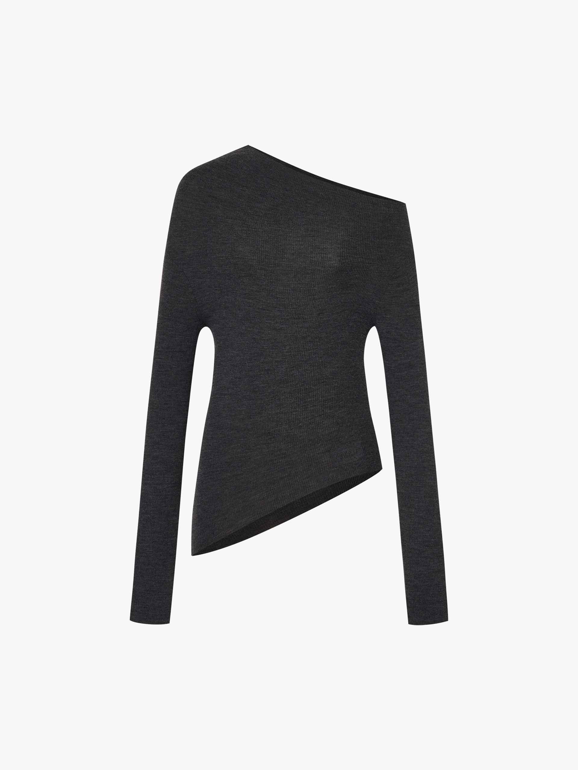 One-shoulder Wool Sweater - Image 5