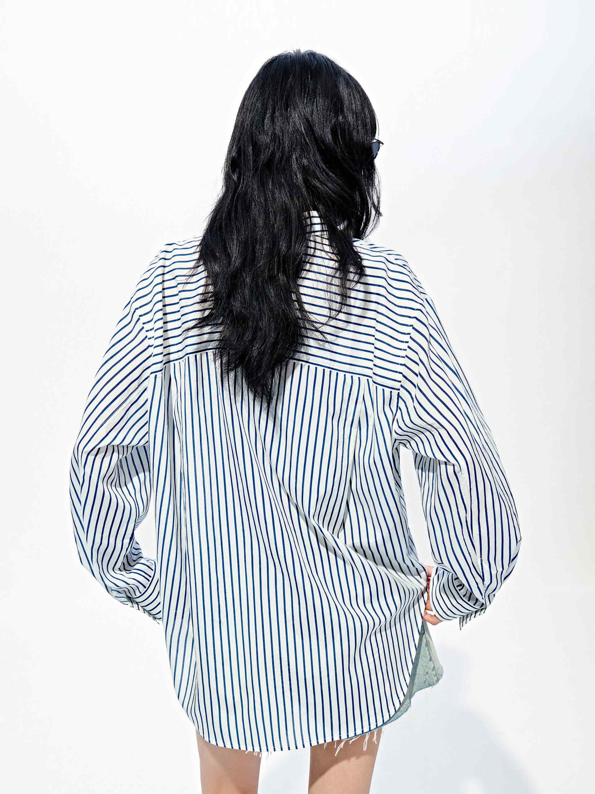 Oversized Pinstripe Shirt - Image 3