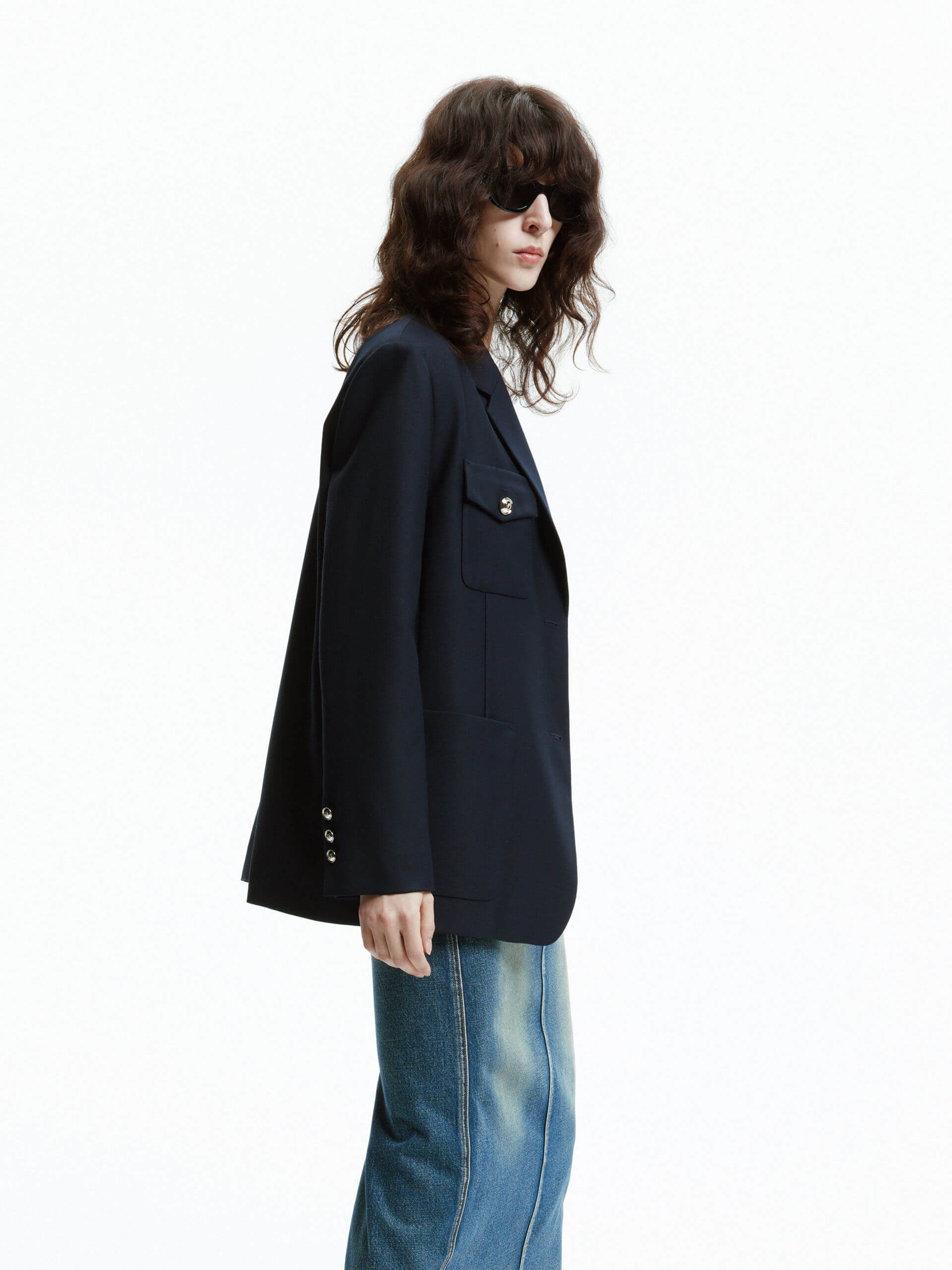 Oversized Single Breasted Blazer - Image 3