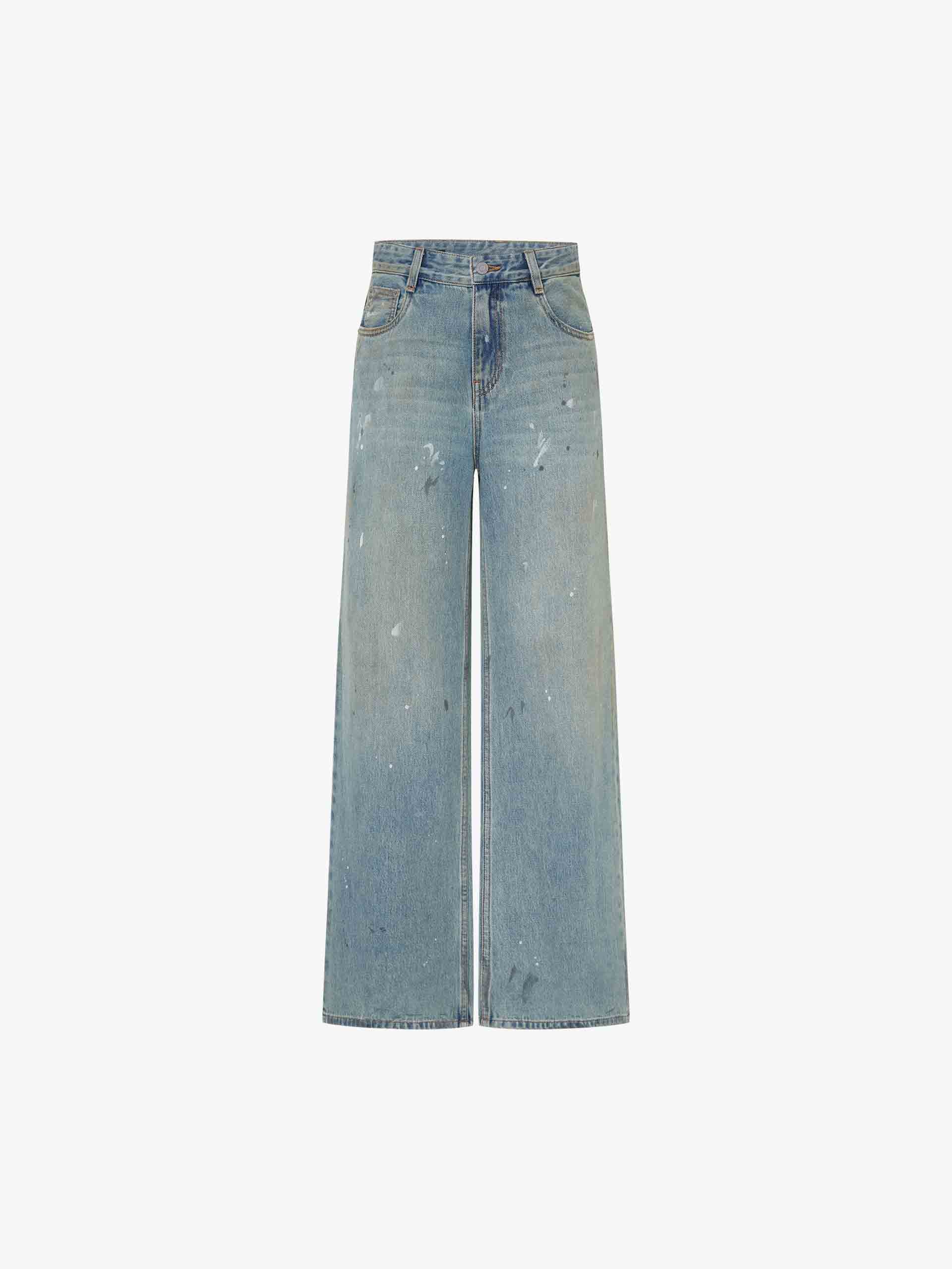 Paint Detail Straight Jeans - Image 5