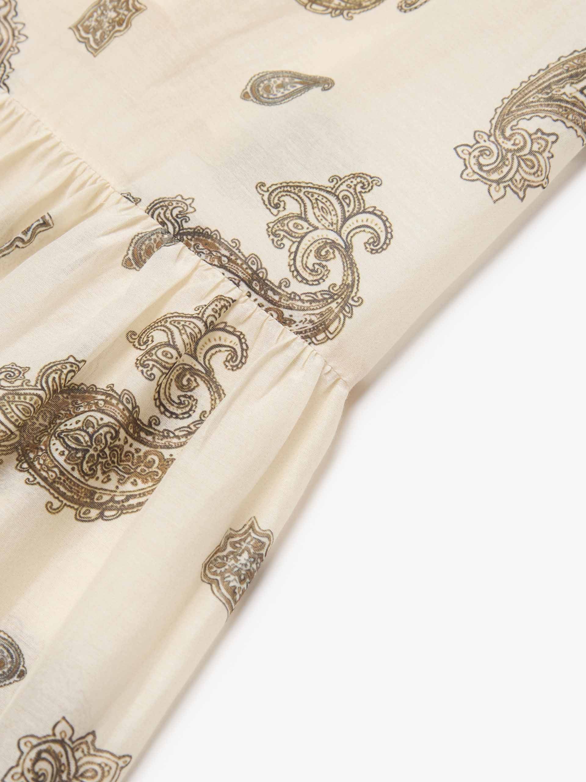 Paisley Pattern Tiered Skirt - Image 7