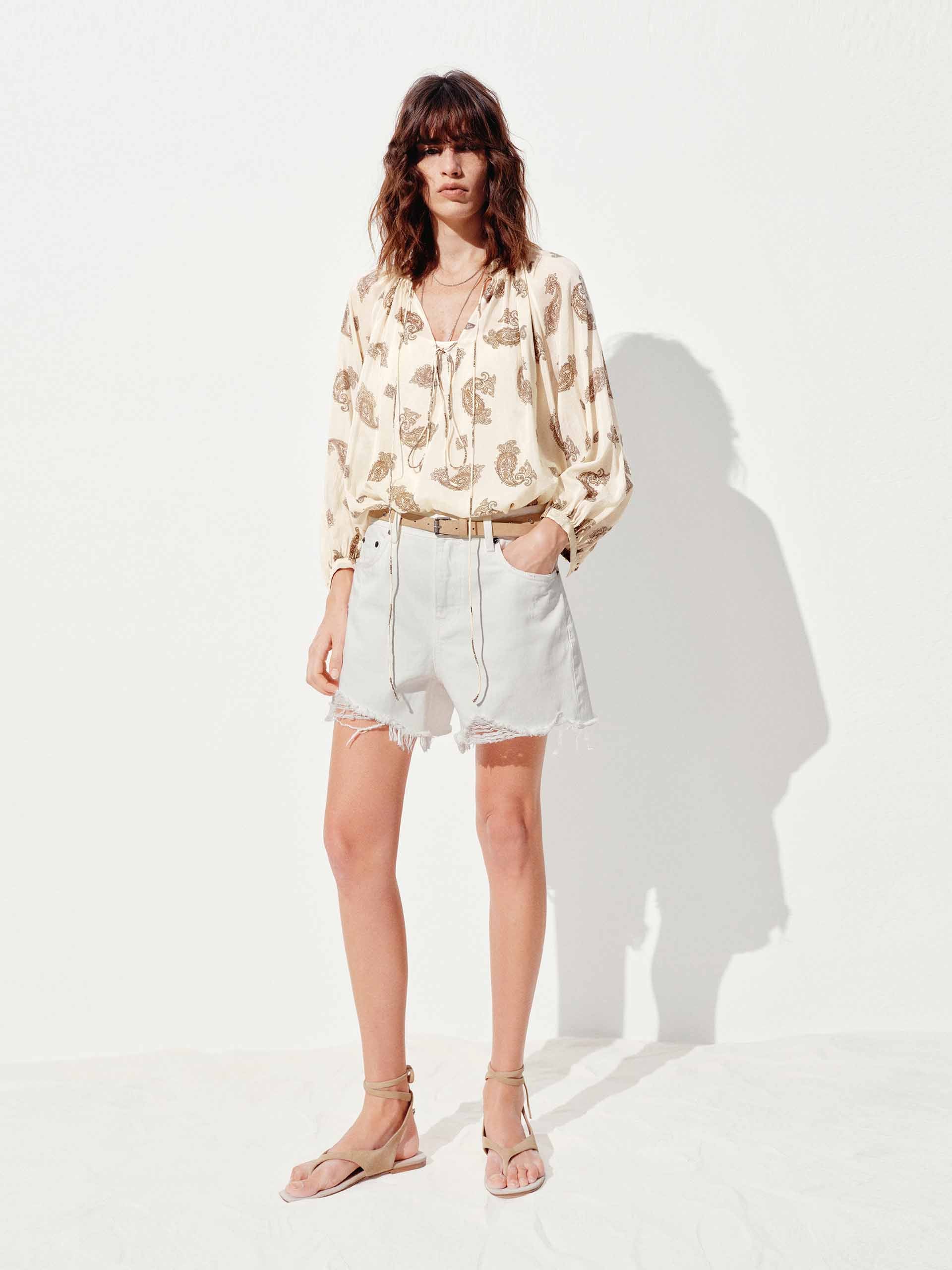 Paisley Print Loose Blouse - Image 2