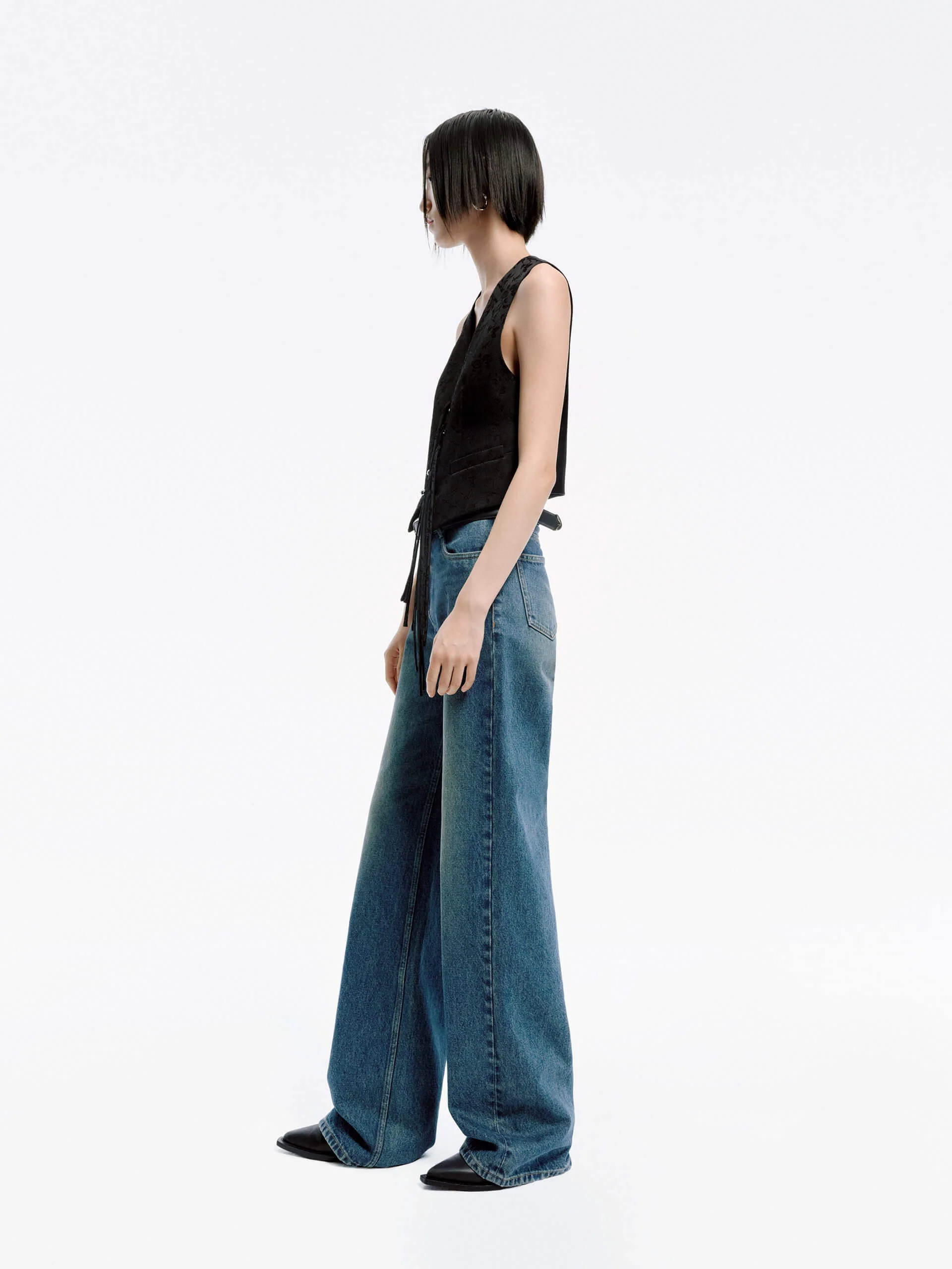 Paneled Cropped Waistcoat - Image 7