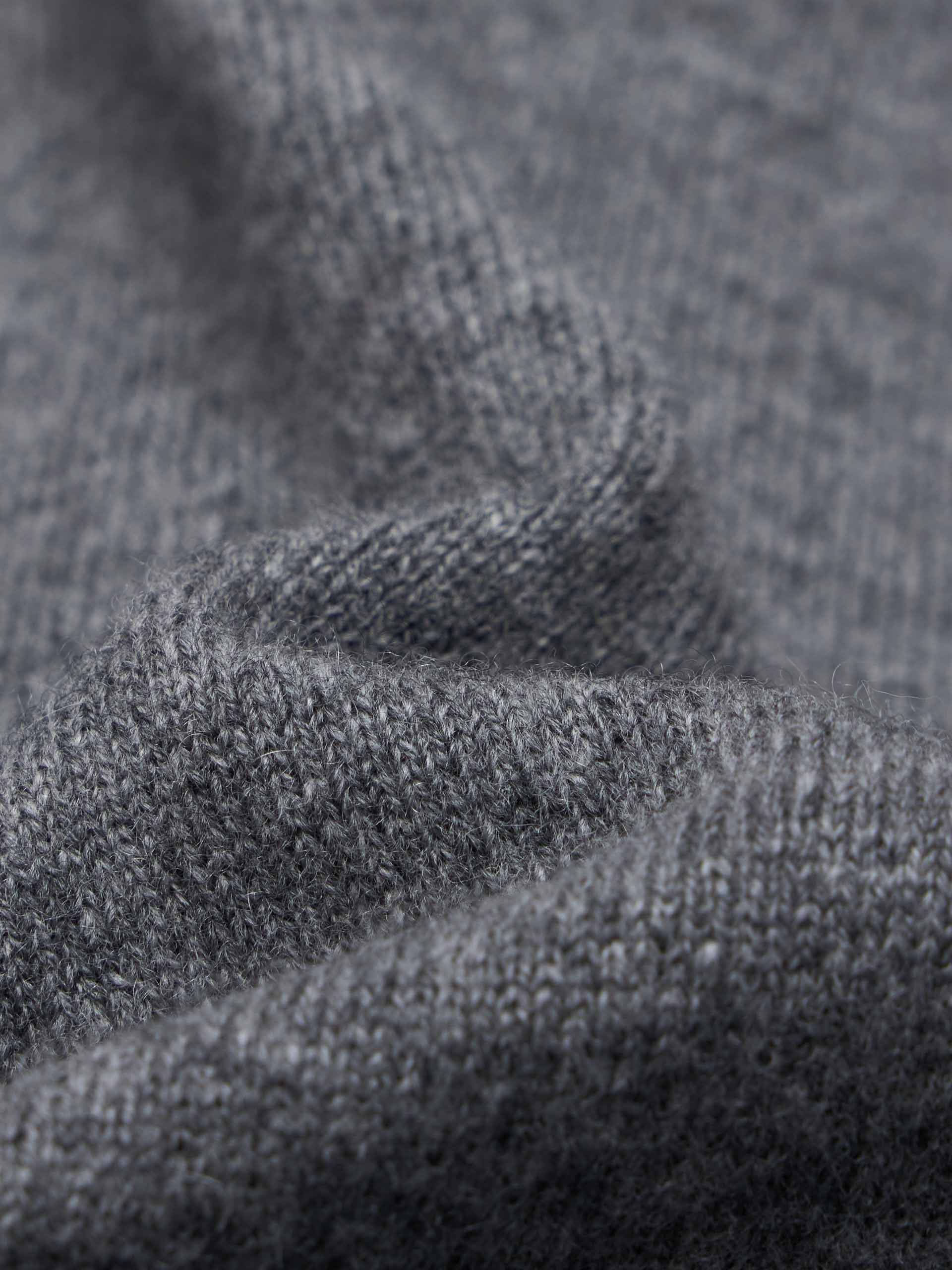 Paneled Denim Wool Cardigan - Image 10
