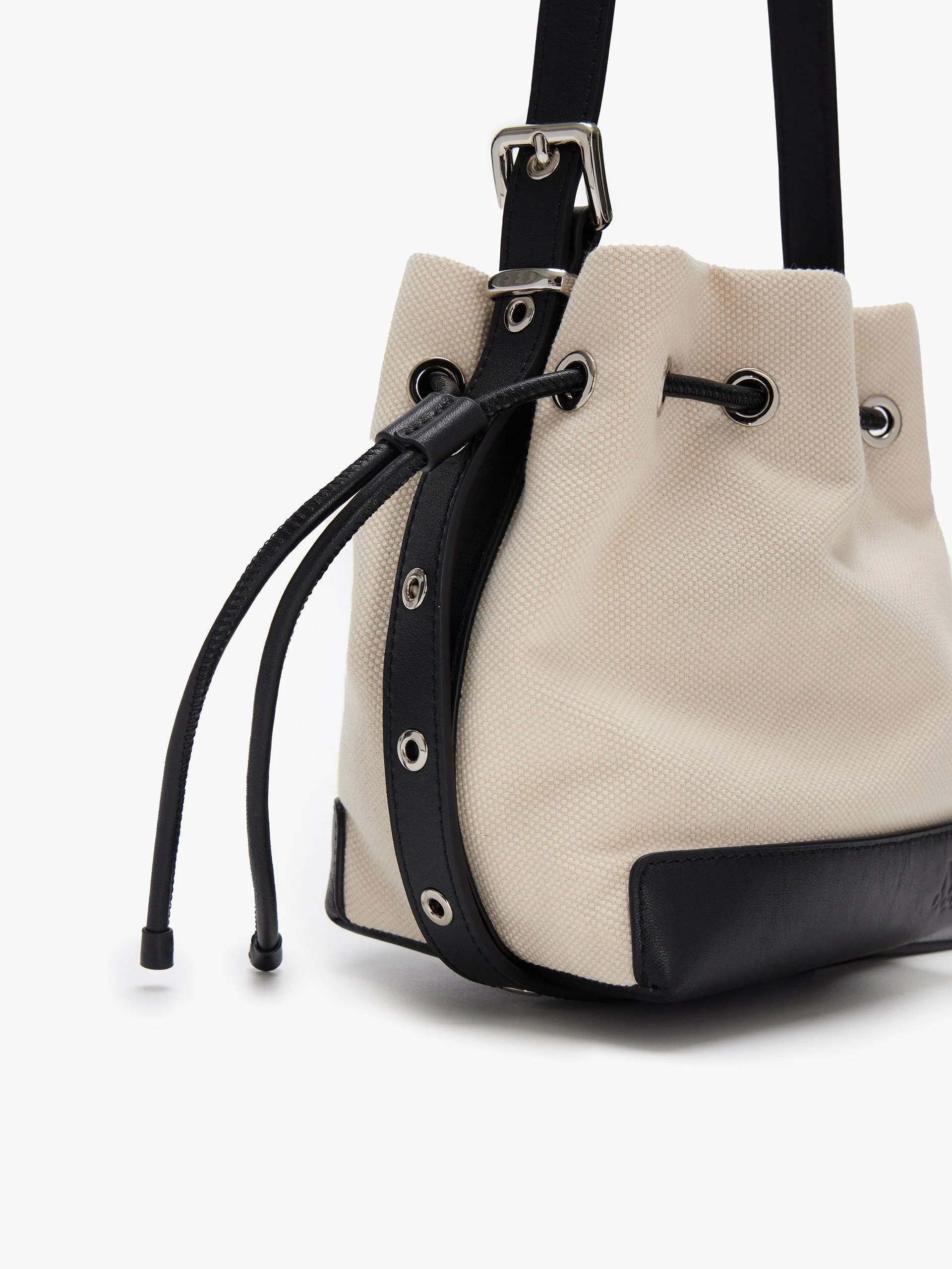 Paneled Detail Bucket Bag - Image 3