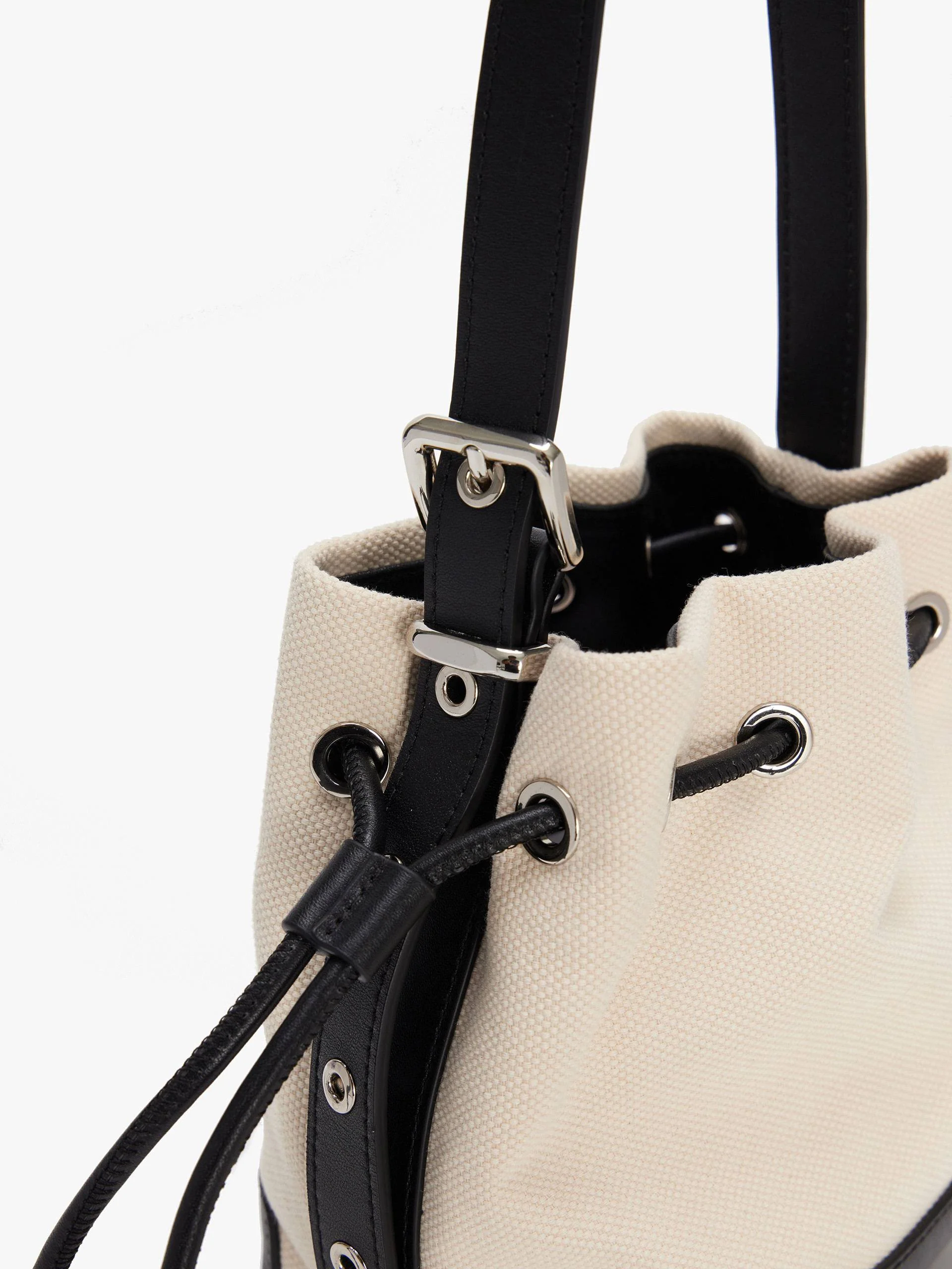 Paneled Detail Bucket Bag - Image 6
