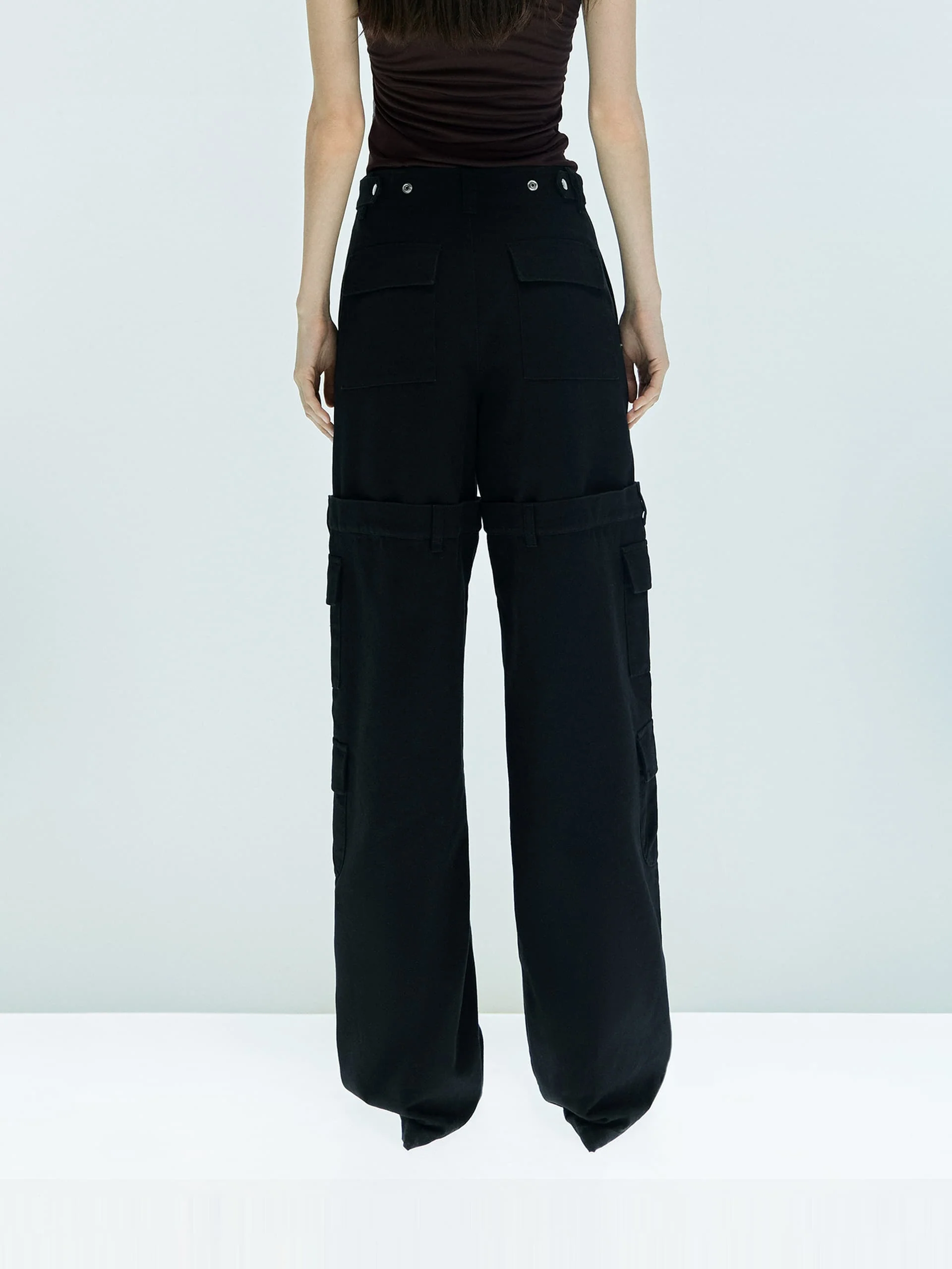Paneled Detail Cargo Pants - Image 6