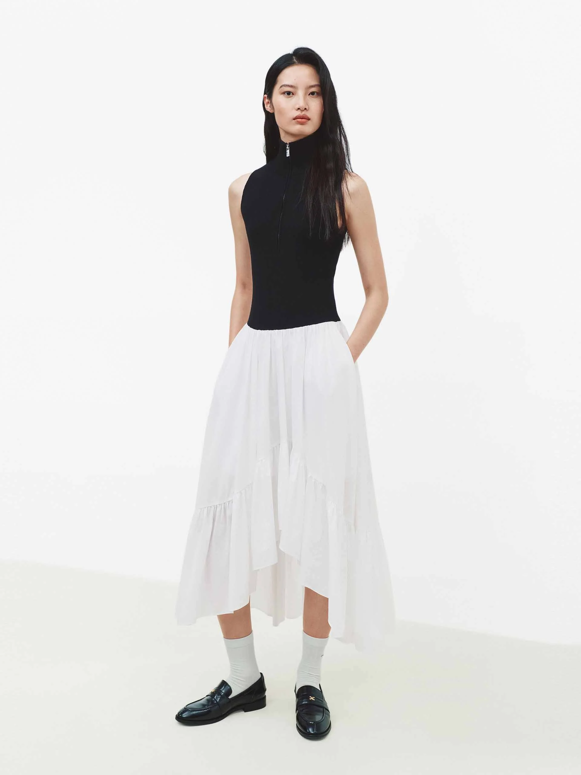 Paneled Detail Midi Dress - Image 2