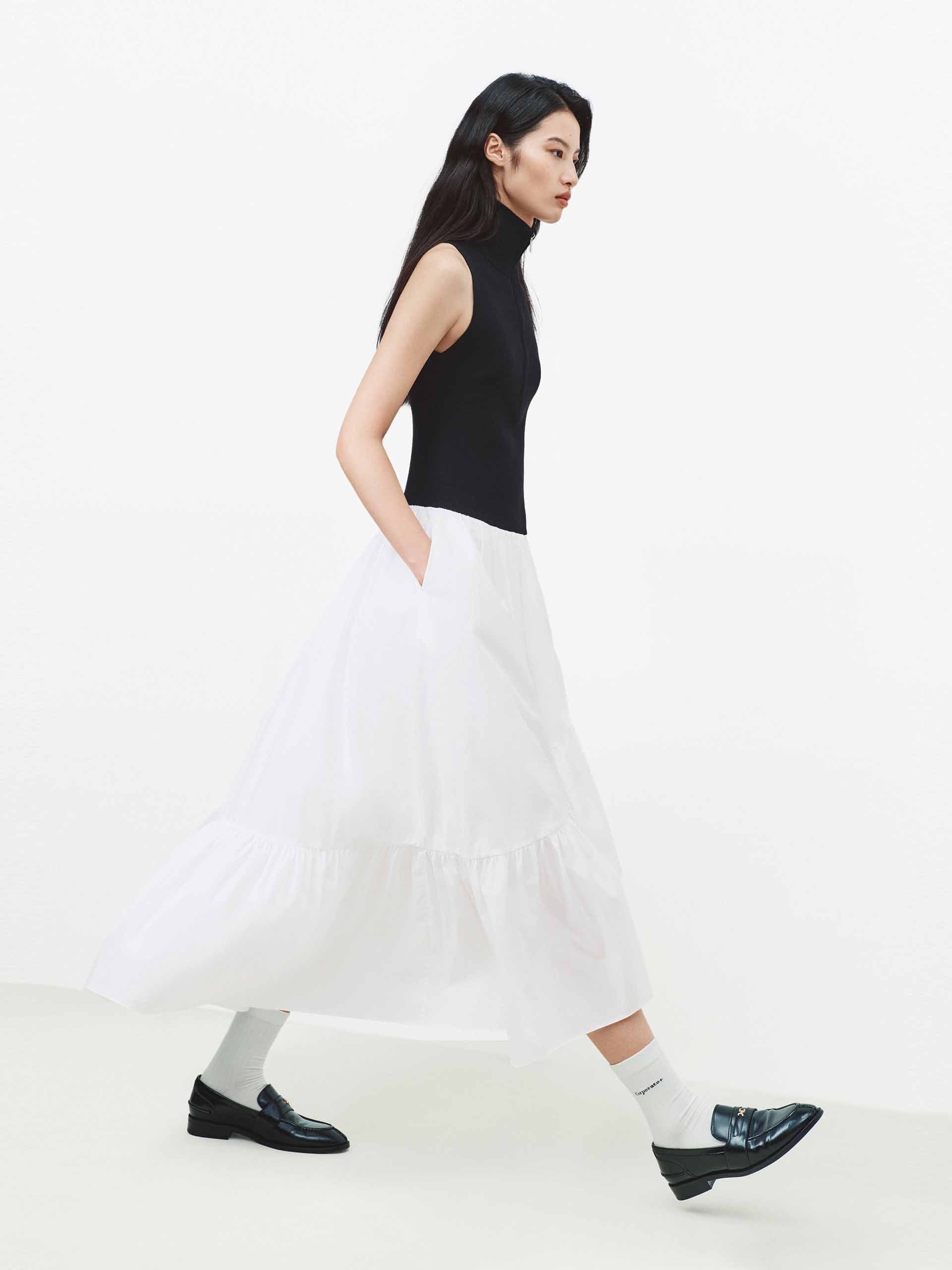 Paneled Detail Midi Dress - Image 3