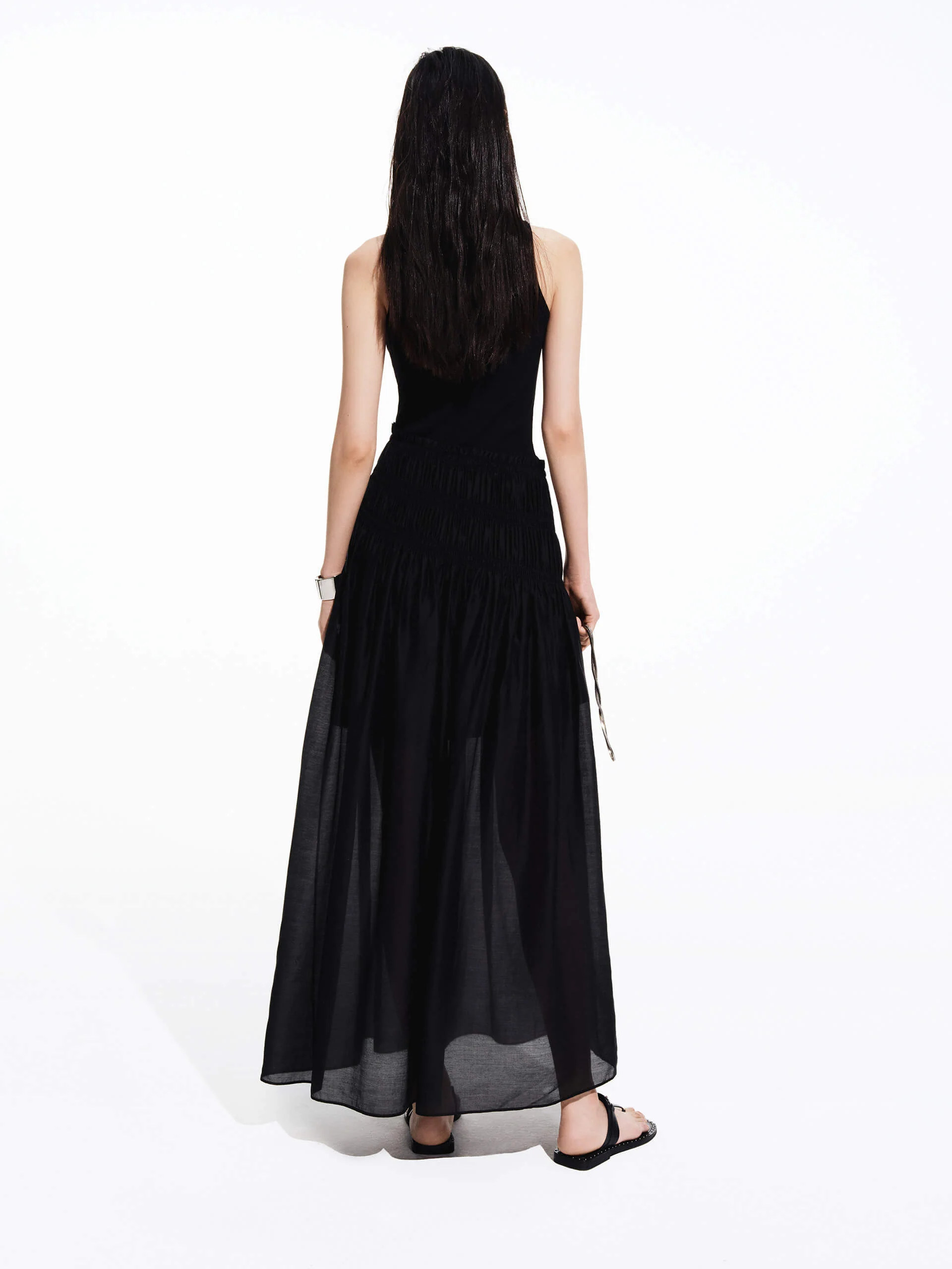 Paneled Detail Sleeveless Dress - Image 3