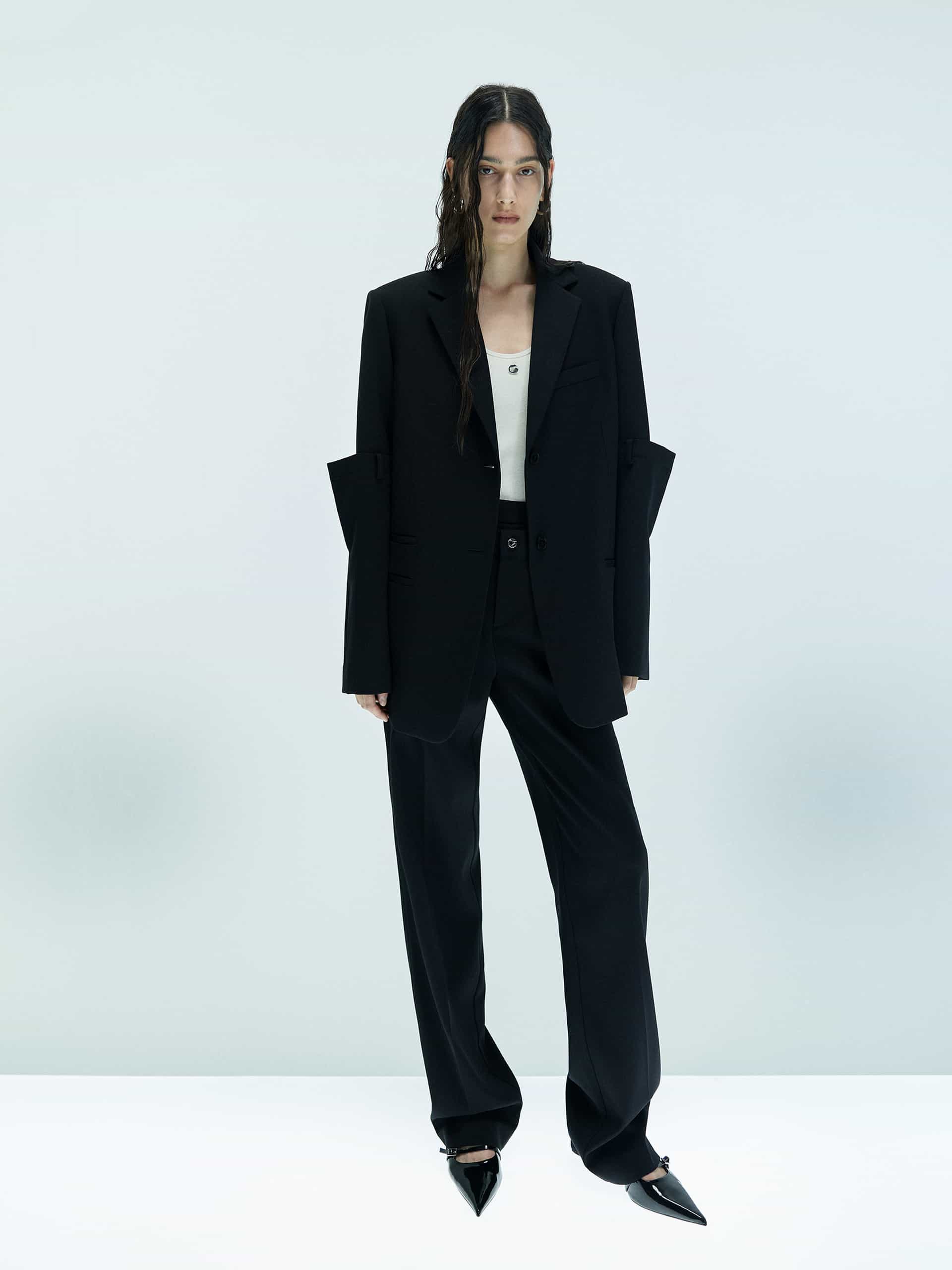 Paneled Detail Tailored Blazer - Image 2