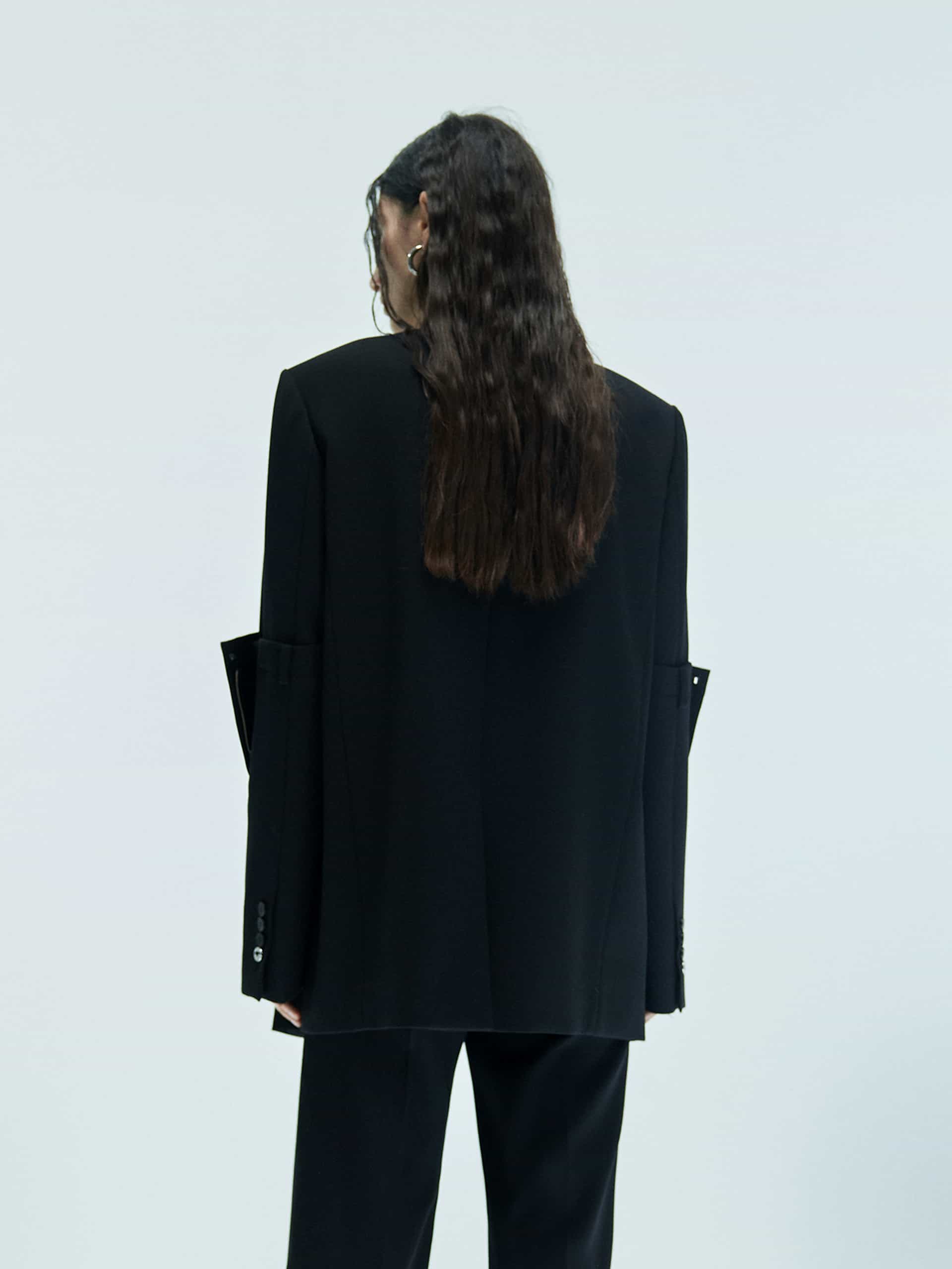 Paneled Detail Tailored Blazer - Image 6