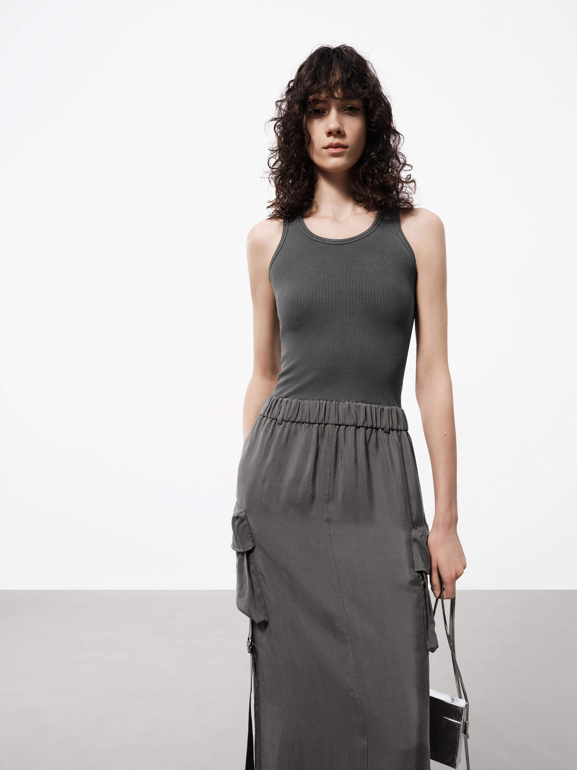 Paneled Detail Tank Dress - Image 6