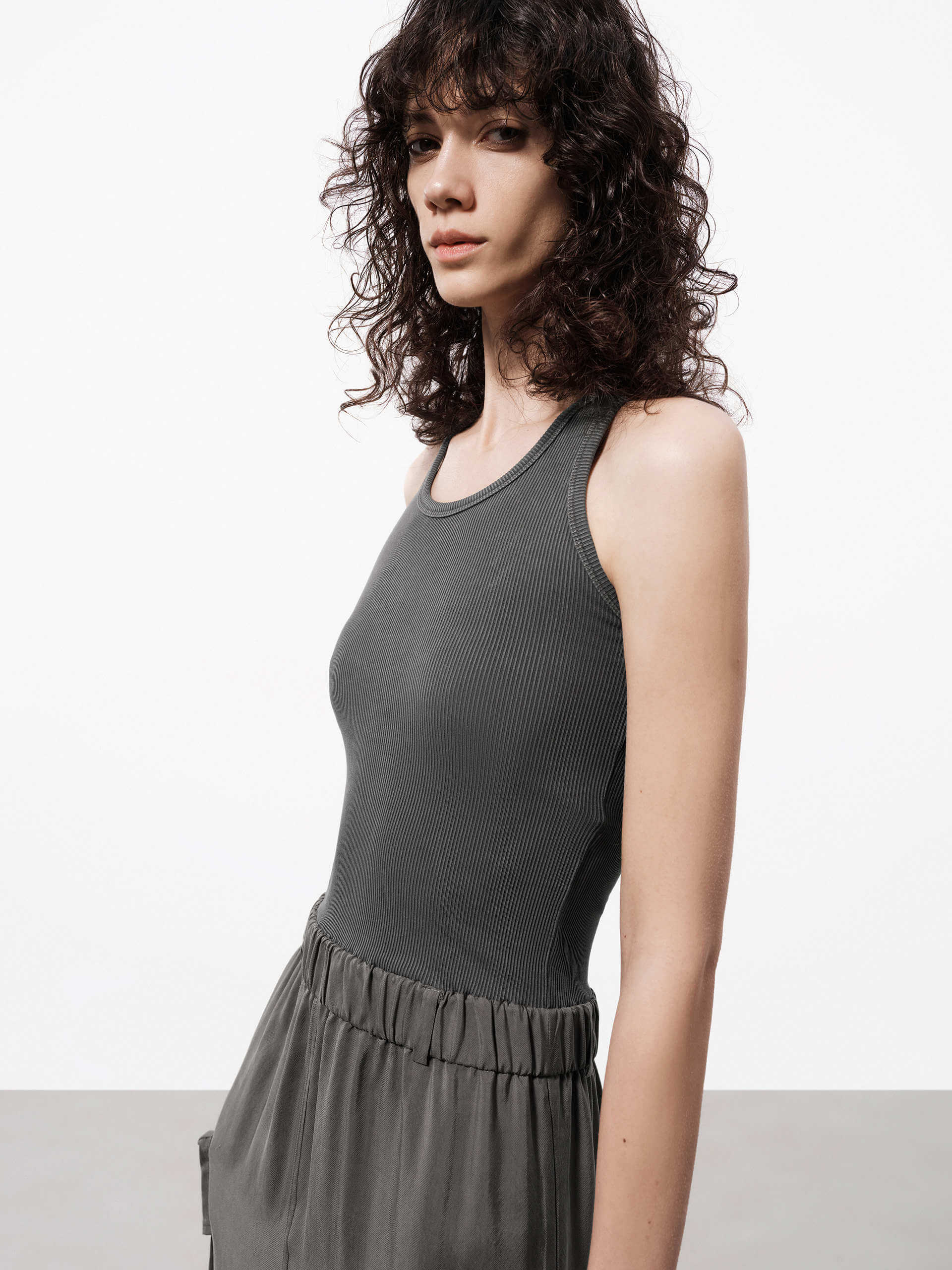 Paneled Detail Tank Dress - Image 7