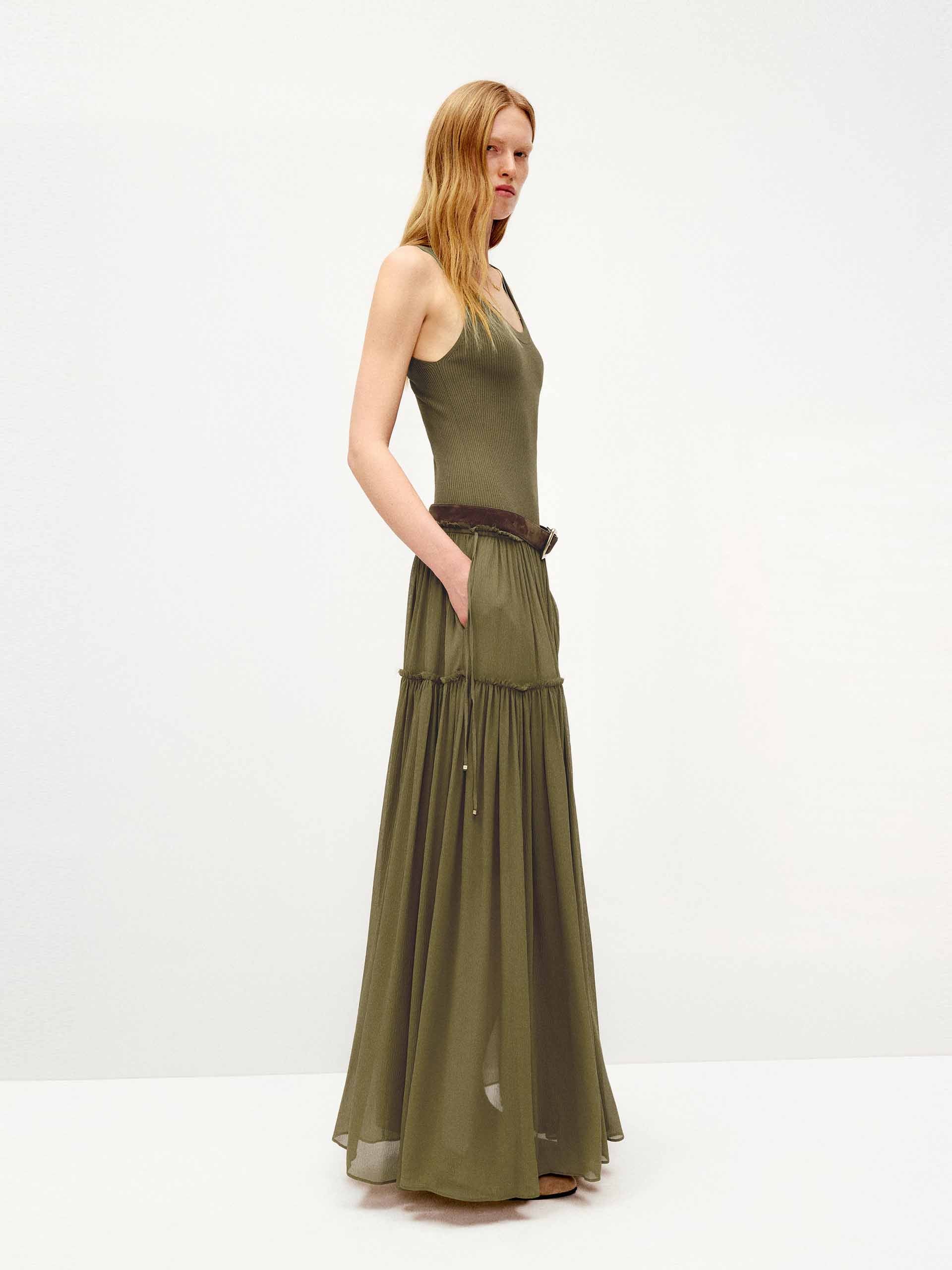 Paneled Long Tank Dress - Image 3