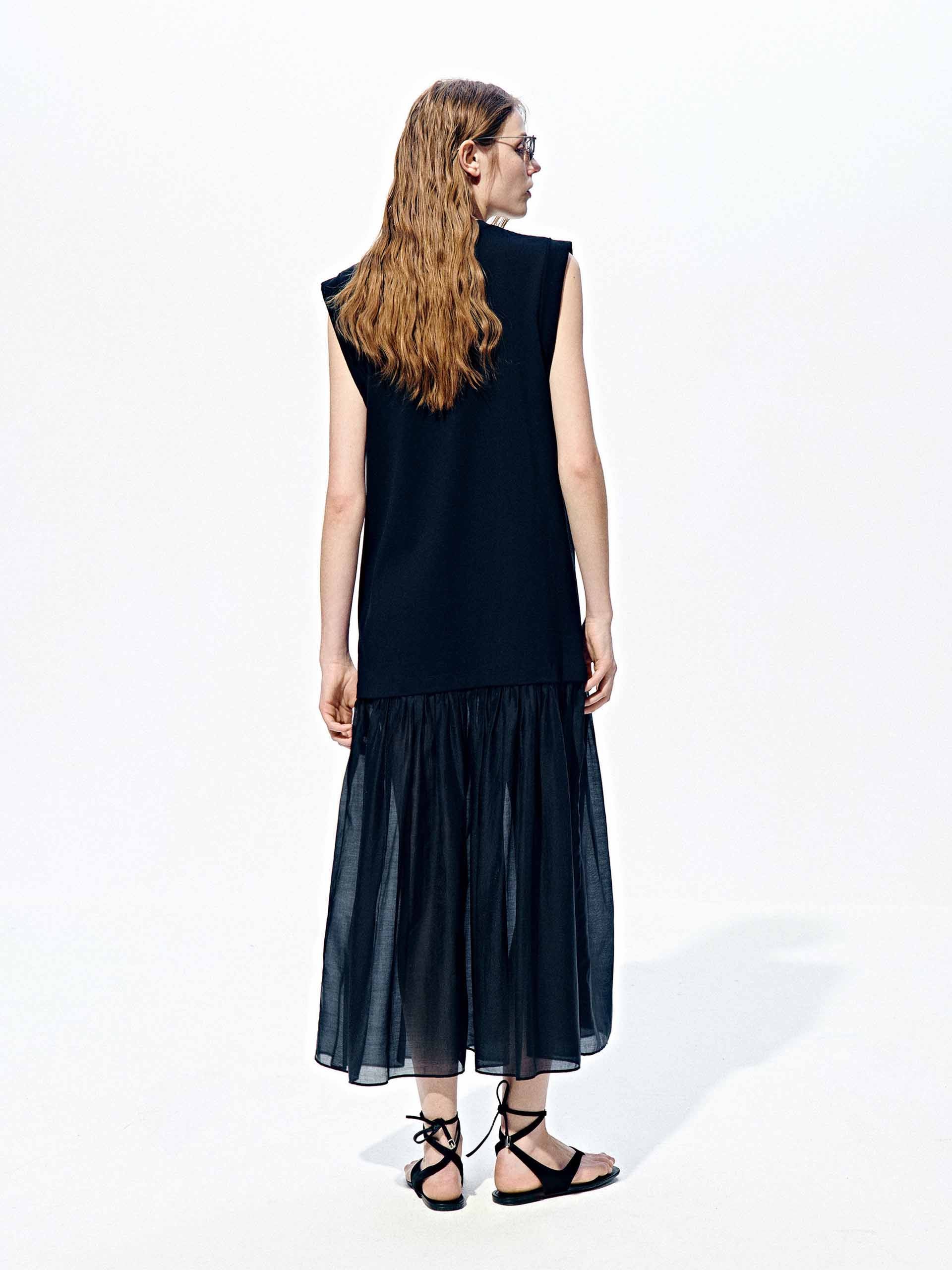 Paneled Sleeveless Maxi Dress - Image 9