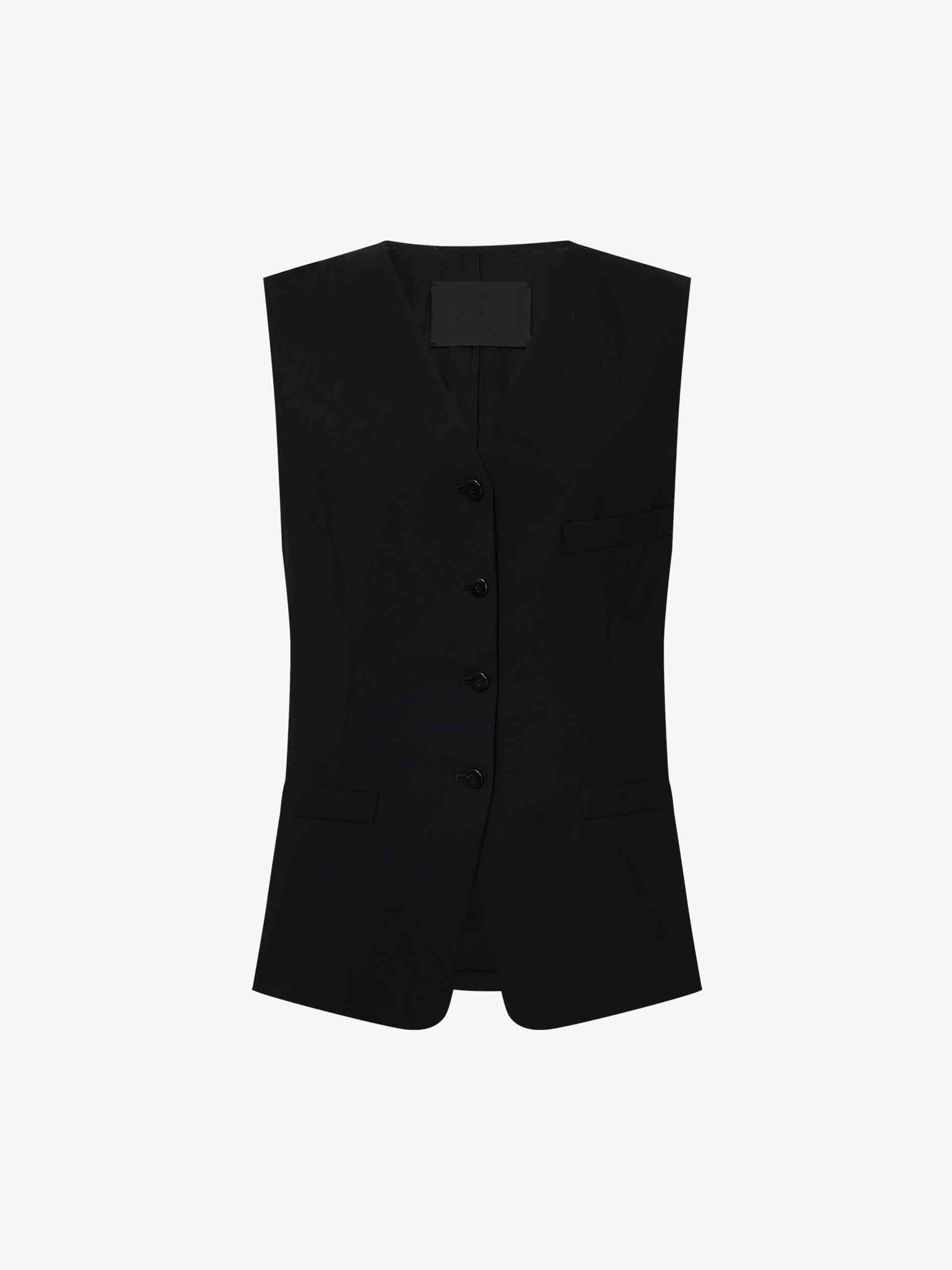 Paneled V-neck Waistcoat - Image 5