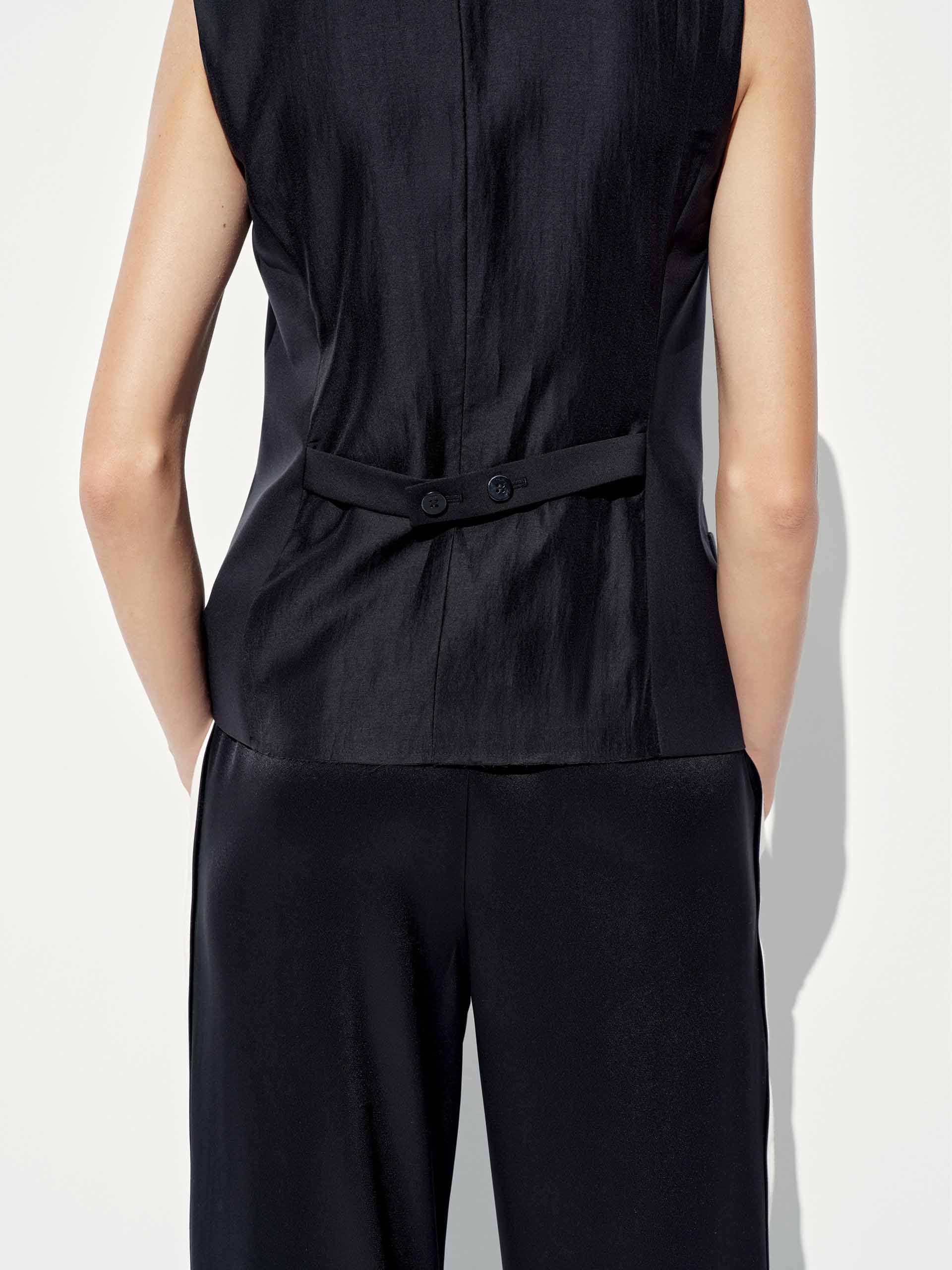 Paneled V-neck Waistcoat - Image 8