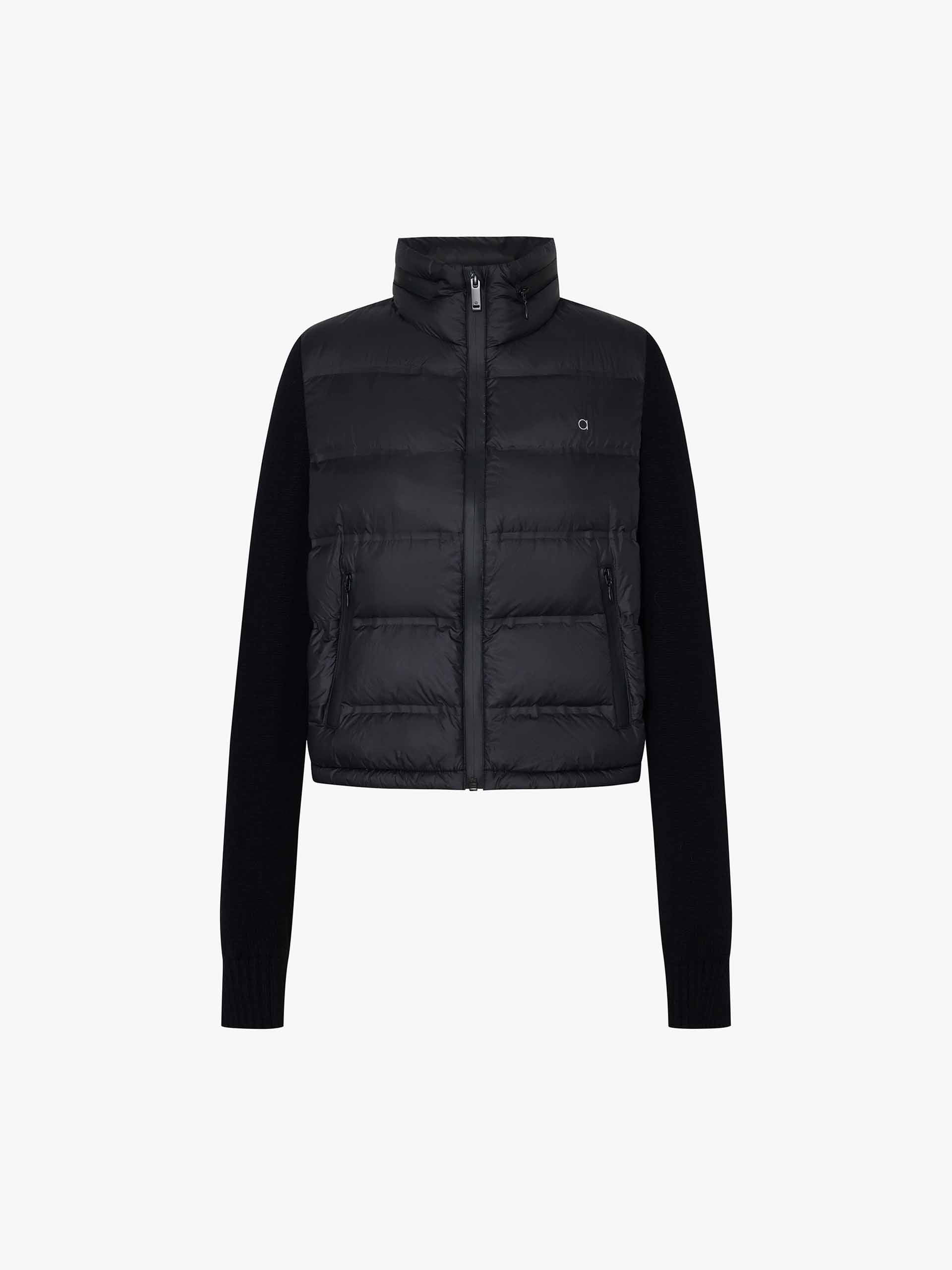 Paneled Wool Sleeves Down Jacket - Image 5