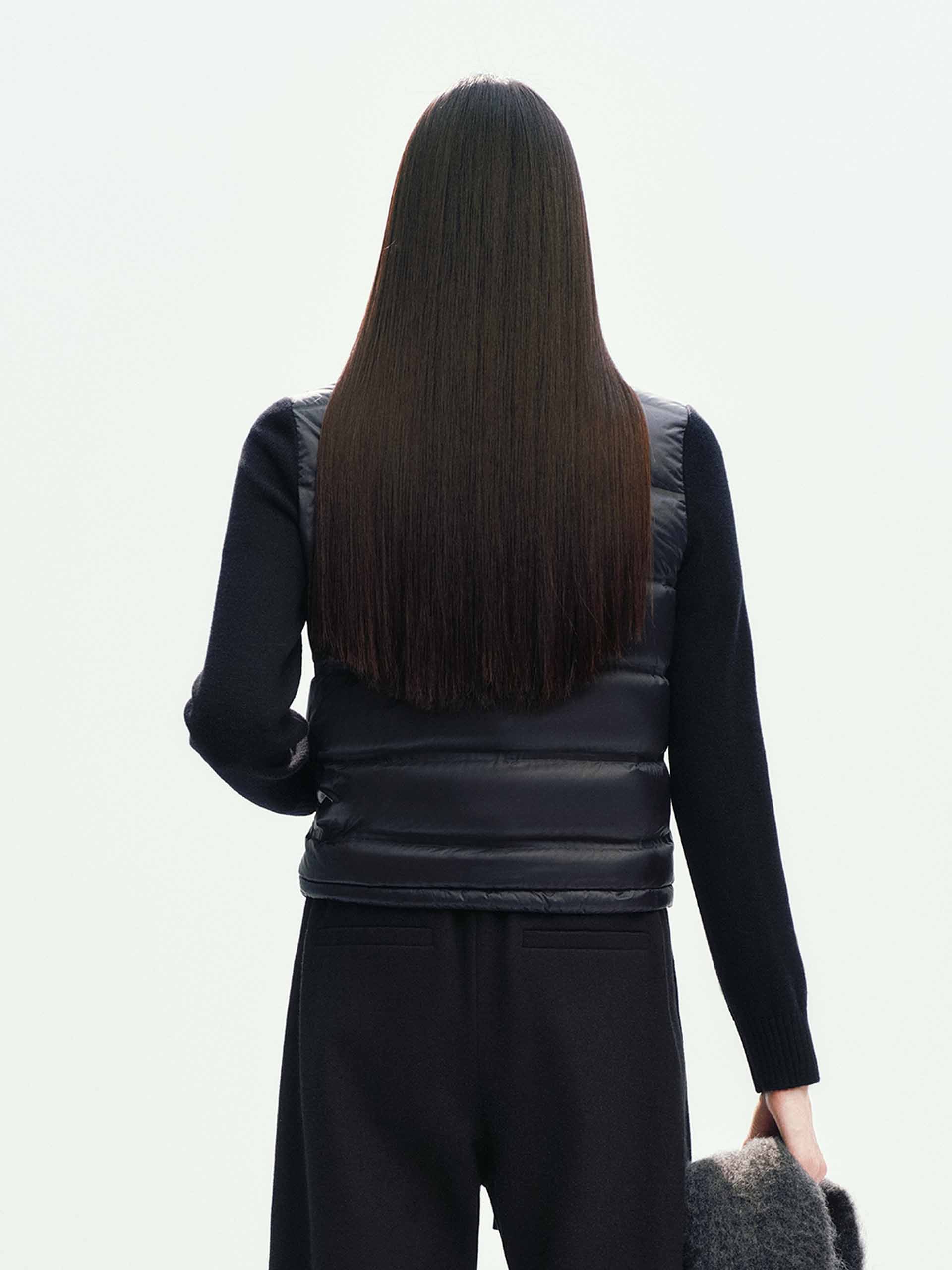 Paneled Wool Sleeves Down Jacket - Image 6