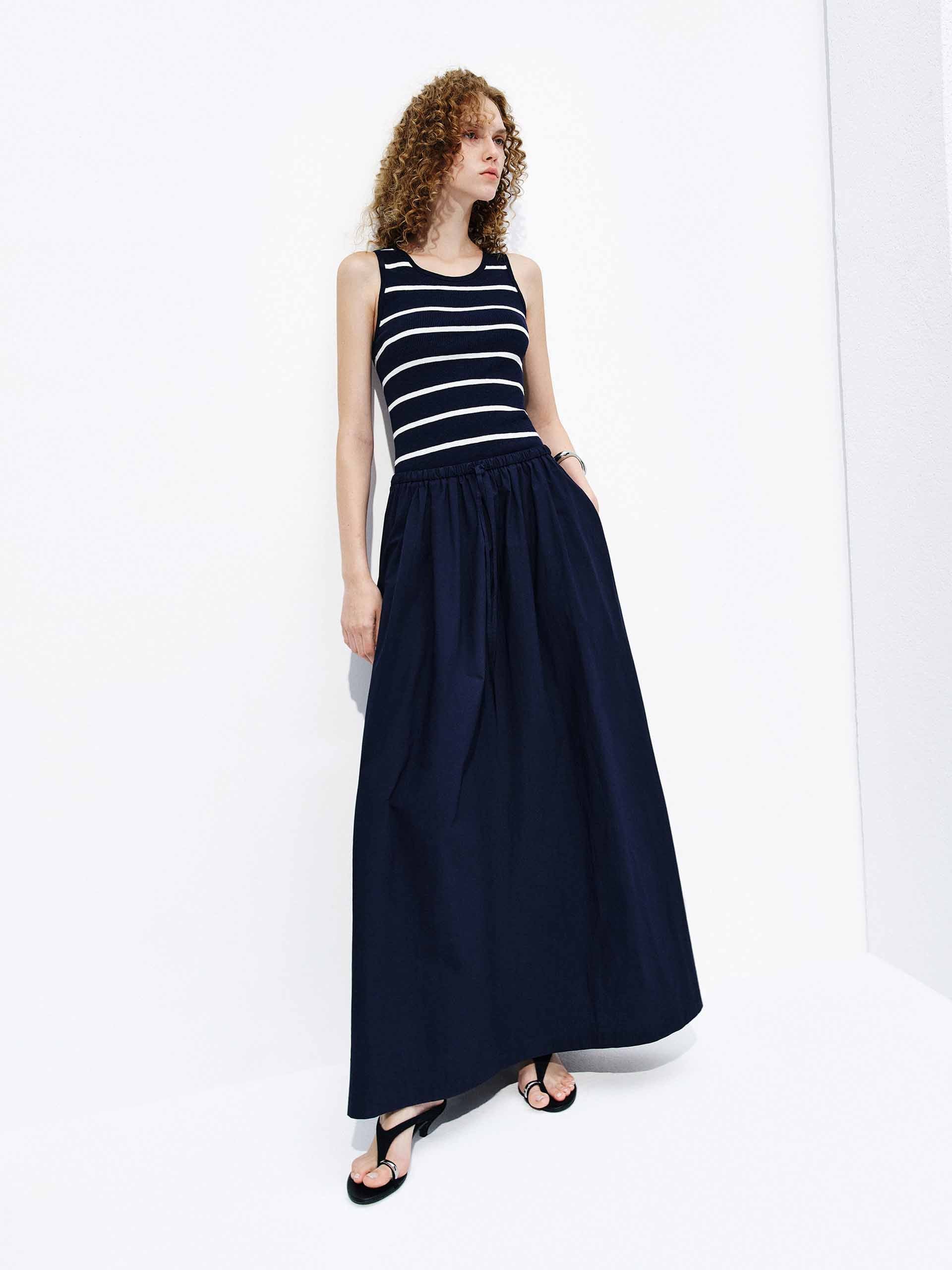 Panelled Striped Tank Dress - Image 10