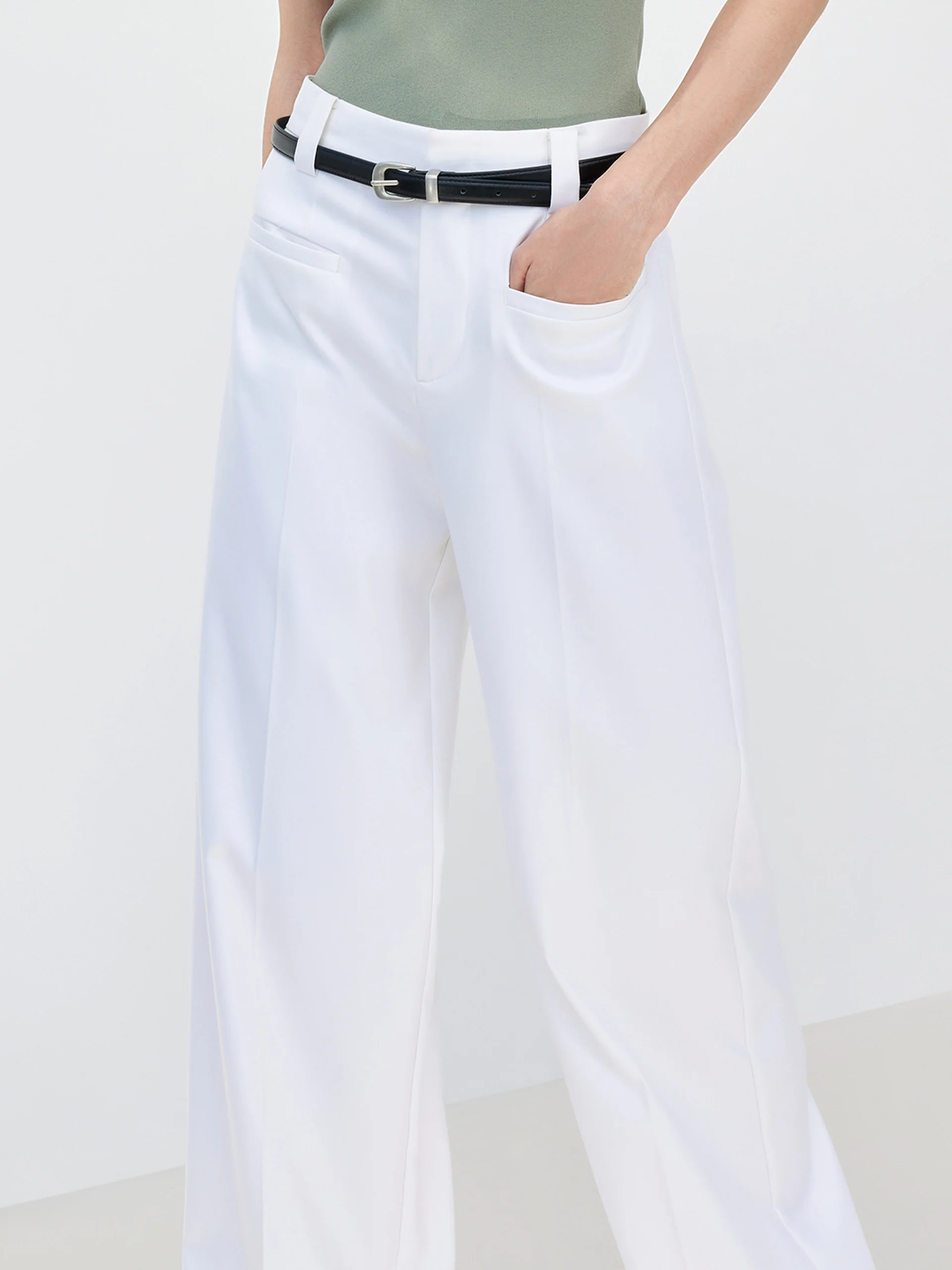 Patch pockets Straight Pants - Image 11