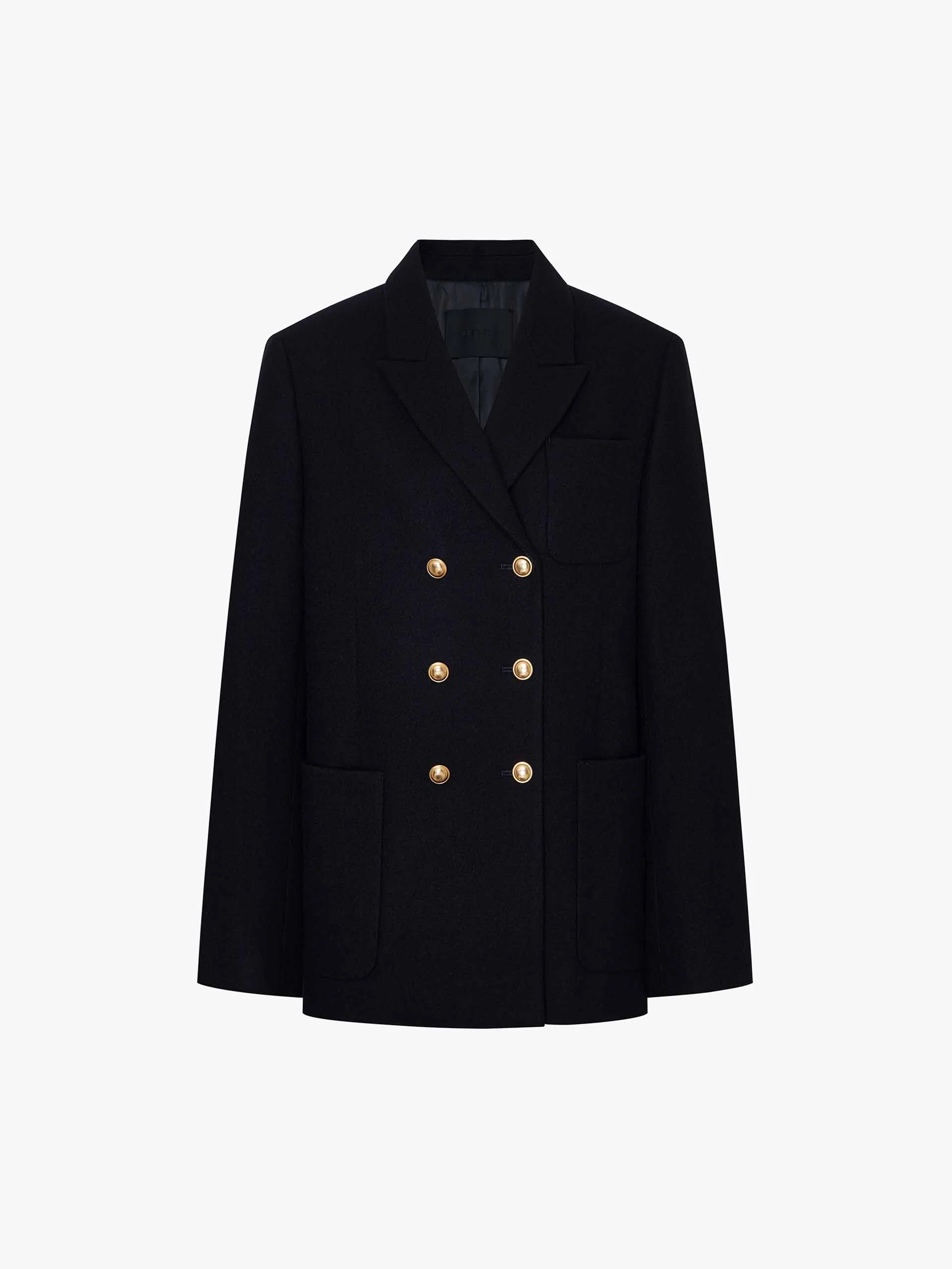 Patch Pockets Wool Blazer - Image 5