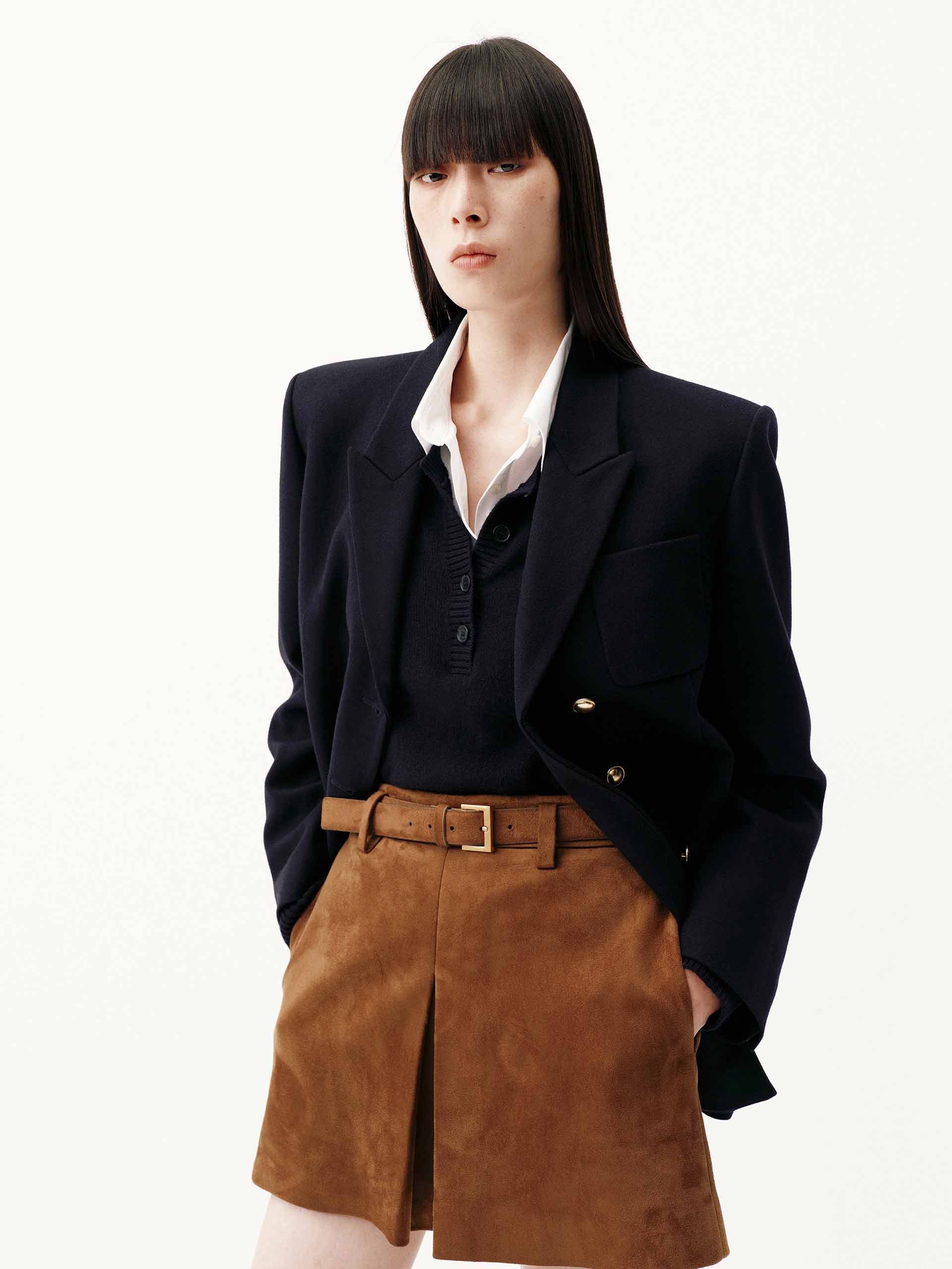 Patch Pockets Wool Blazer - Image 7