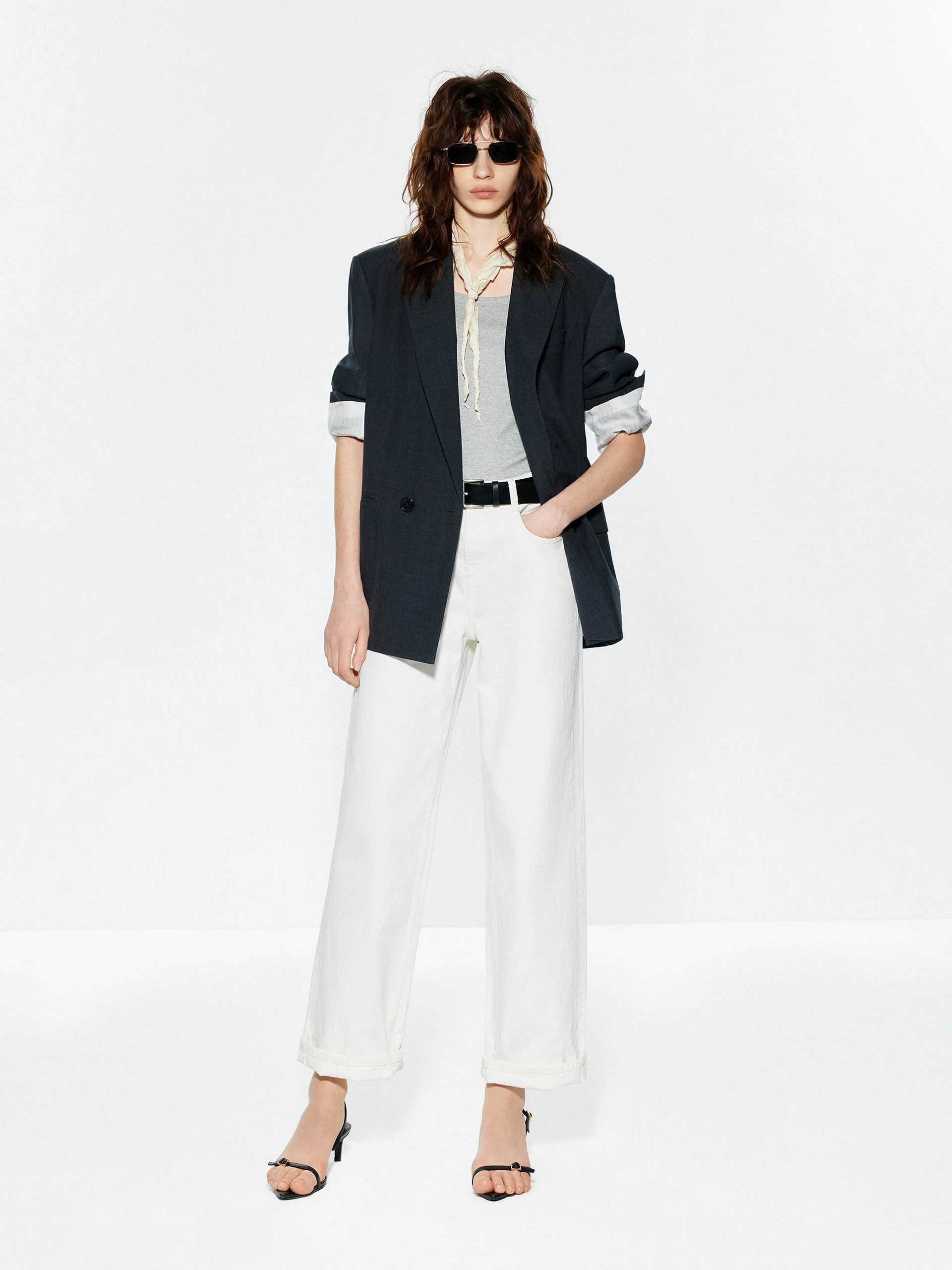 Peak Lapel Structured Blazer - Image 10