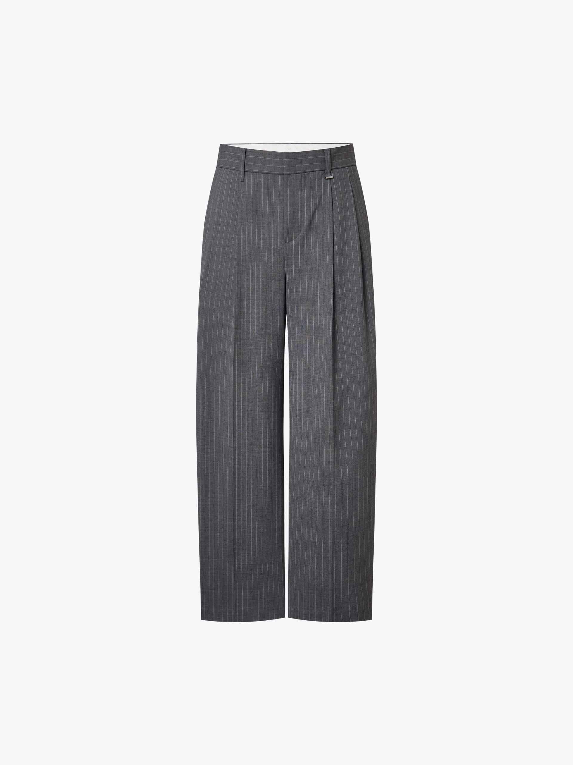 Pinstripe Ankle Straight Pants - Image 5