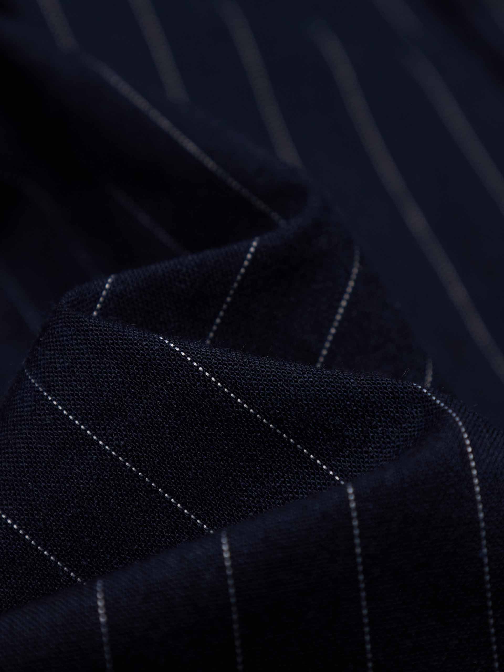 Pinstripe Mini Dress with Belt - Image 4