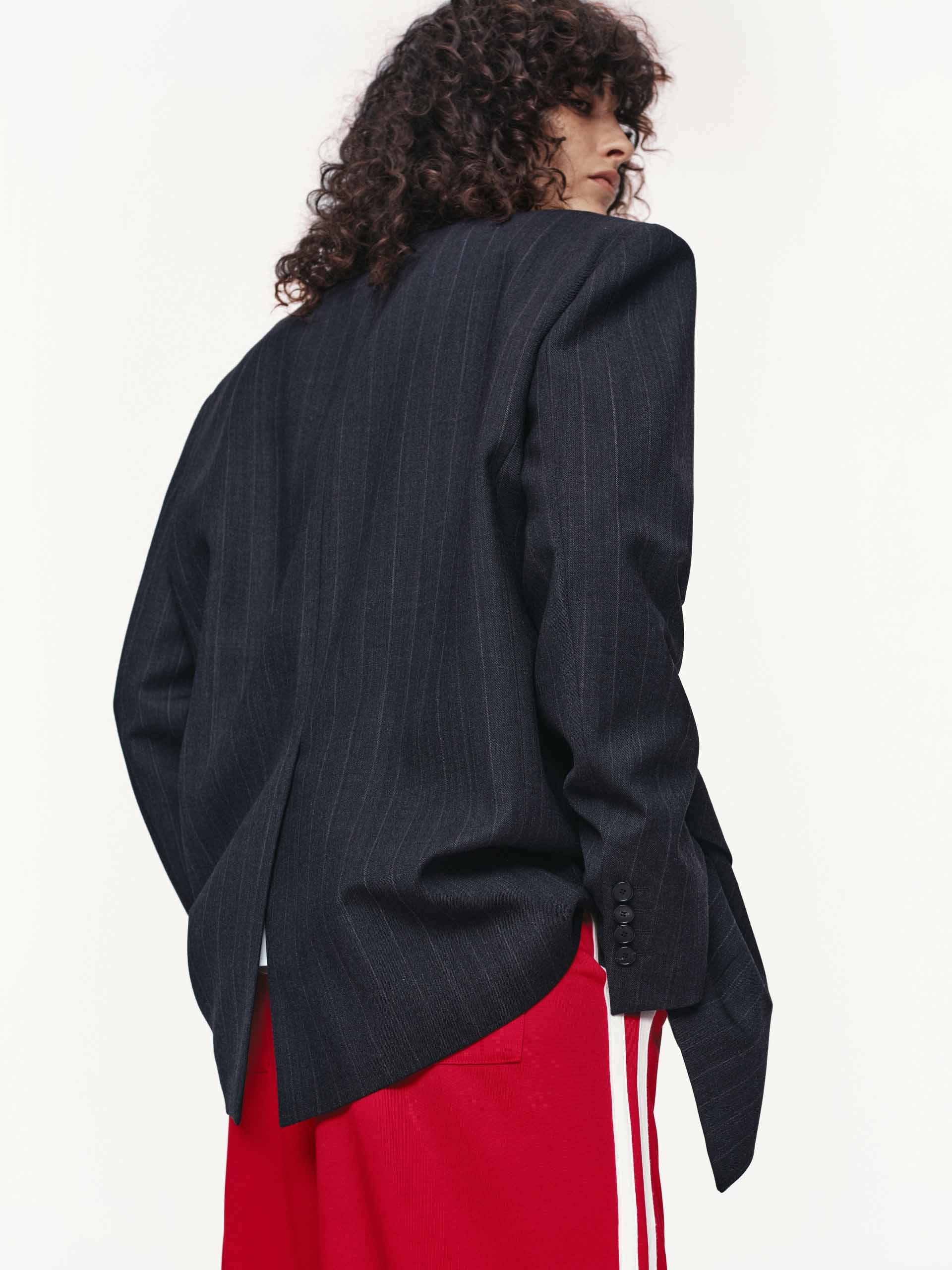 Pinstripe Peak Lapel Blazer - Image 8