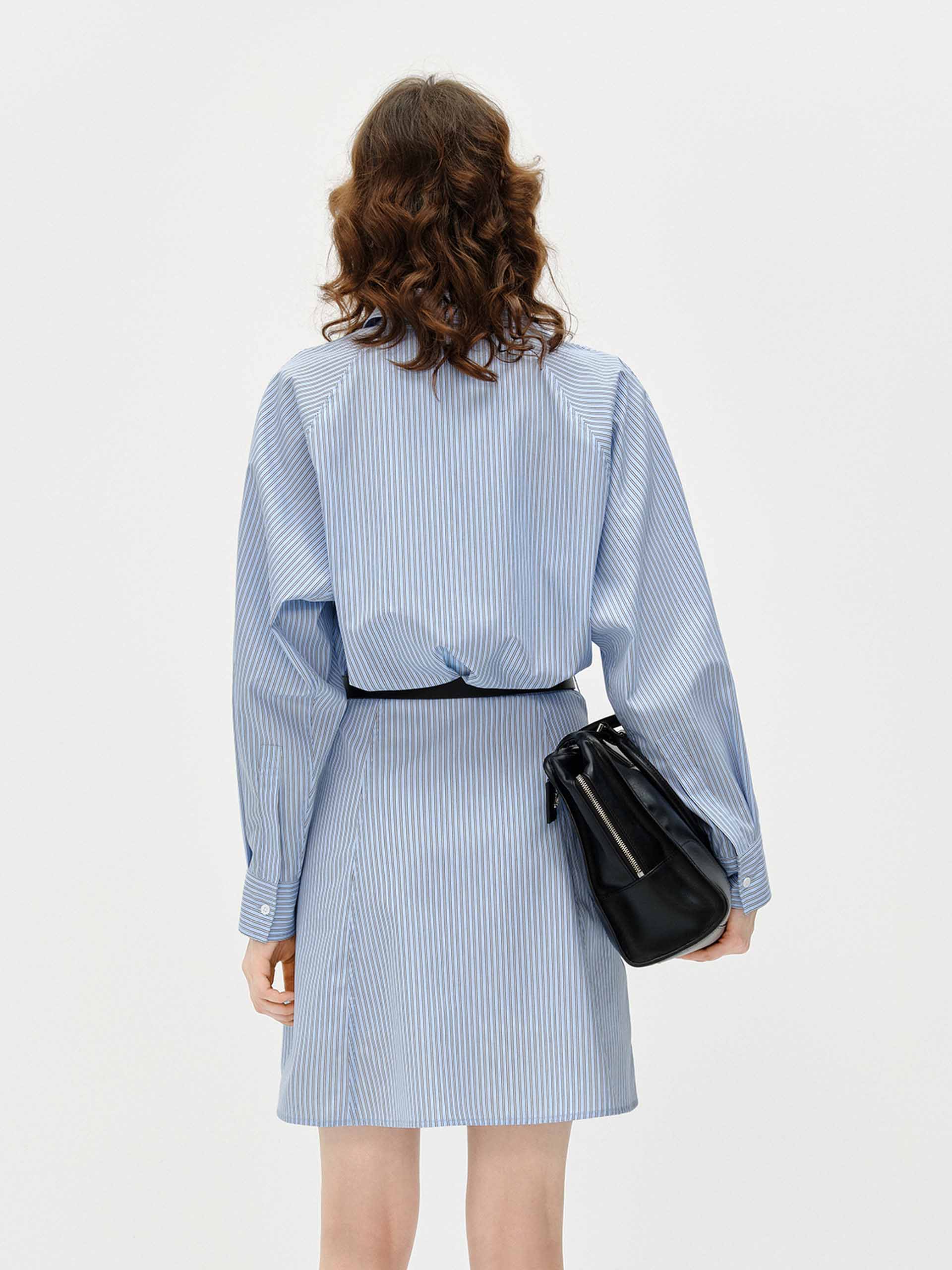 Pinstripe Shirt Dress - Image 3