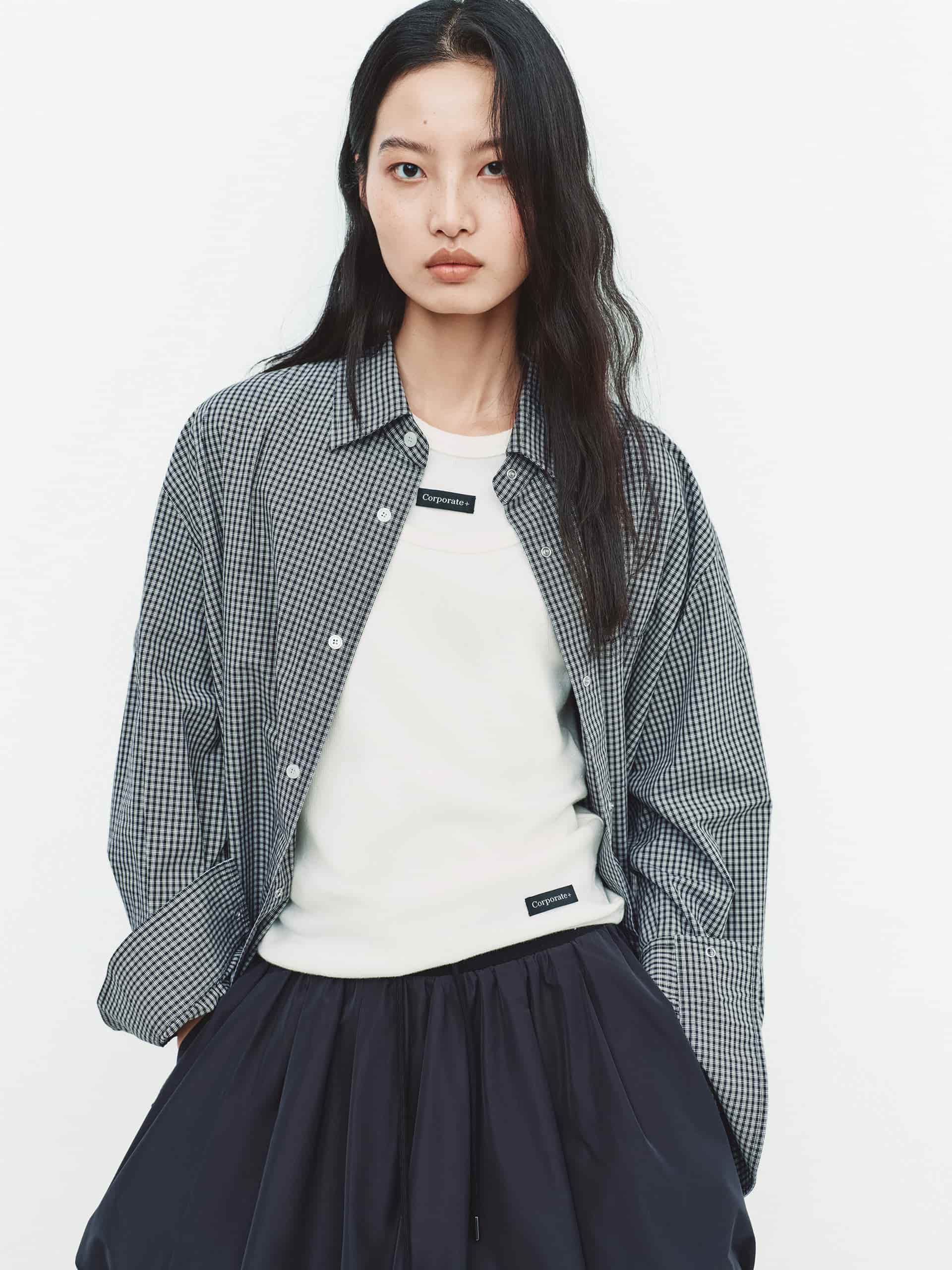 Plaid Cotton Lapel Shirt