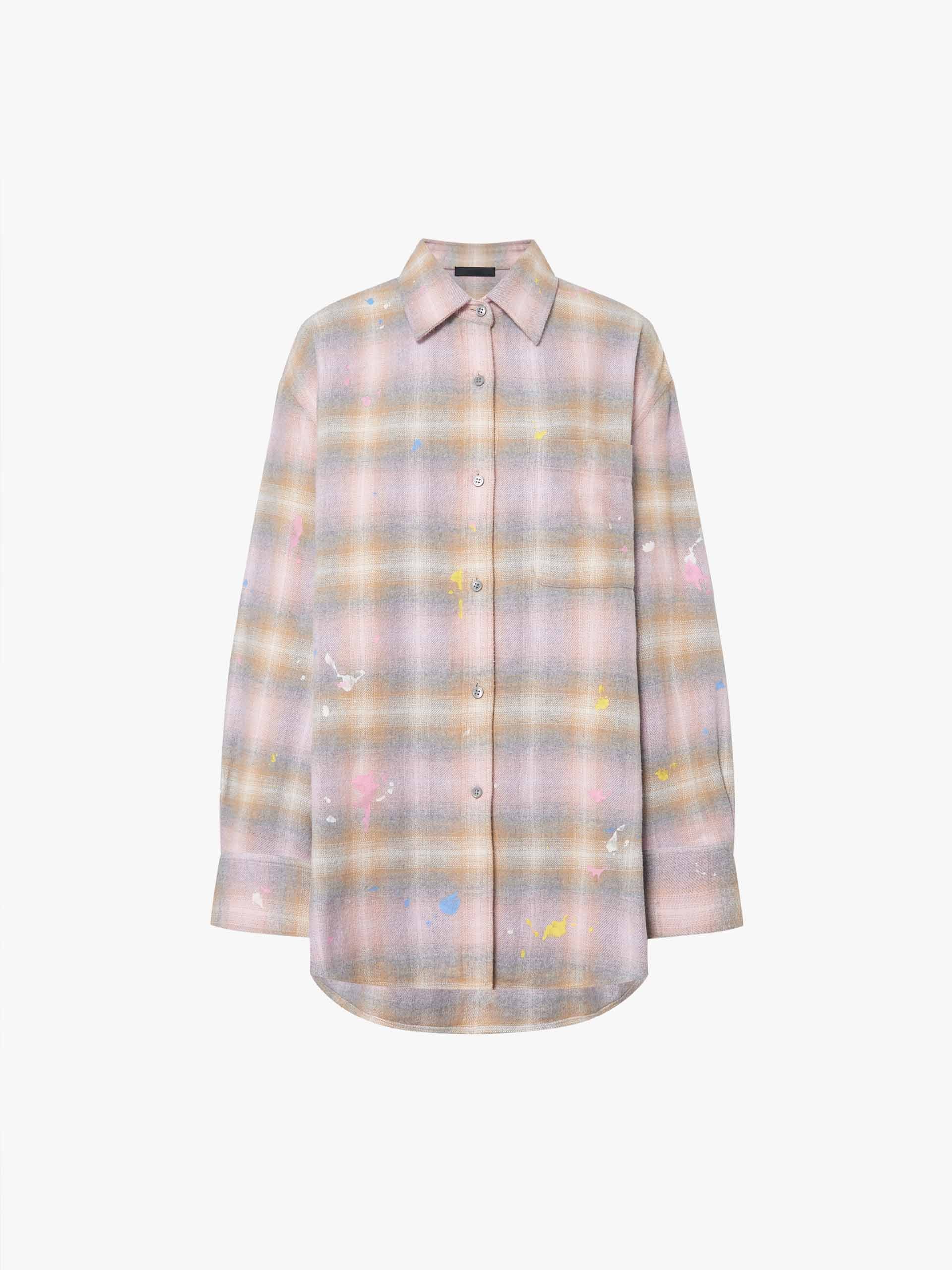 Plaid Graffiti Detail Shirt - Image 5