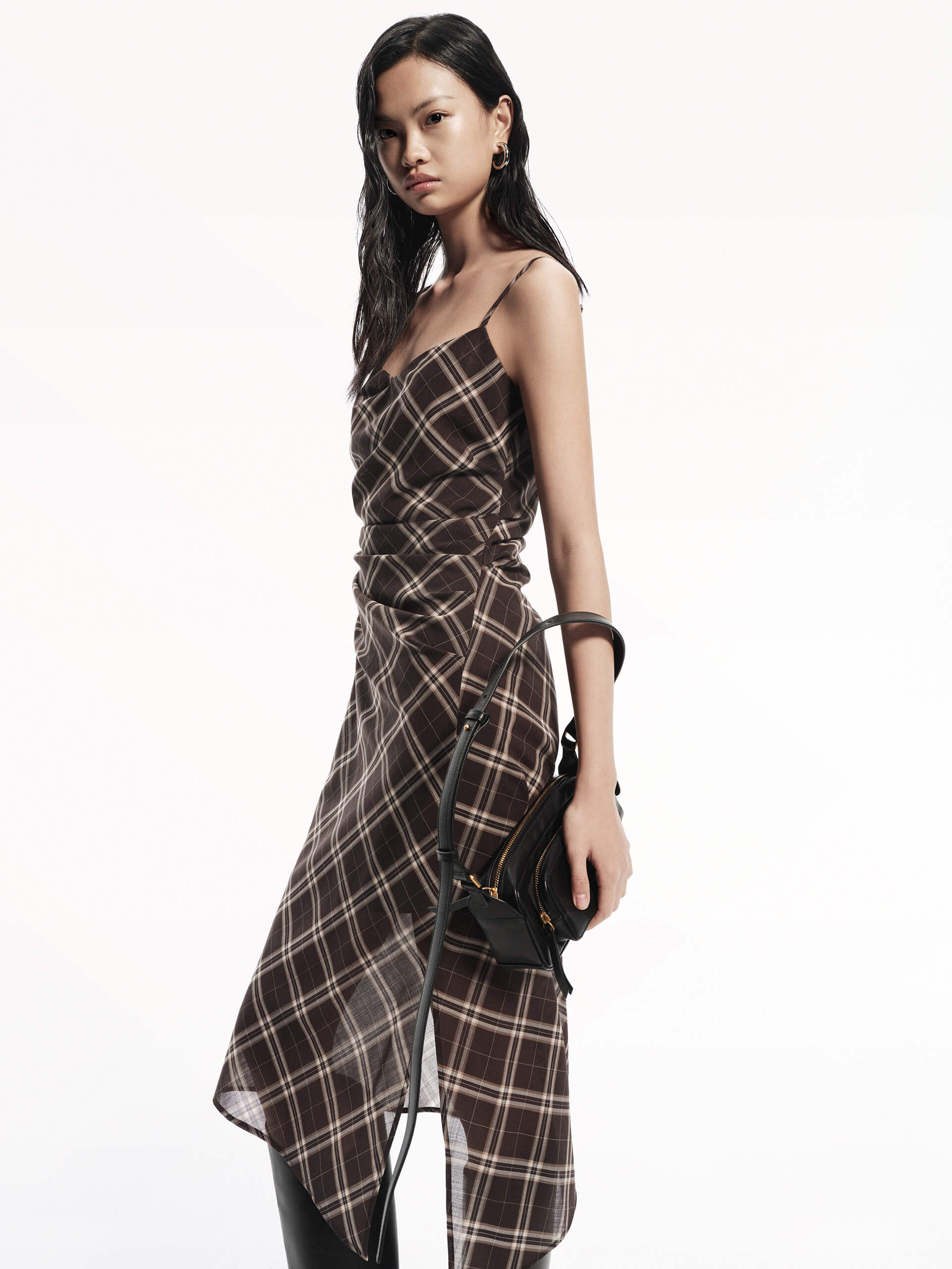 Plaid Pattern Cami Dress - Image 15