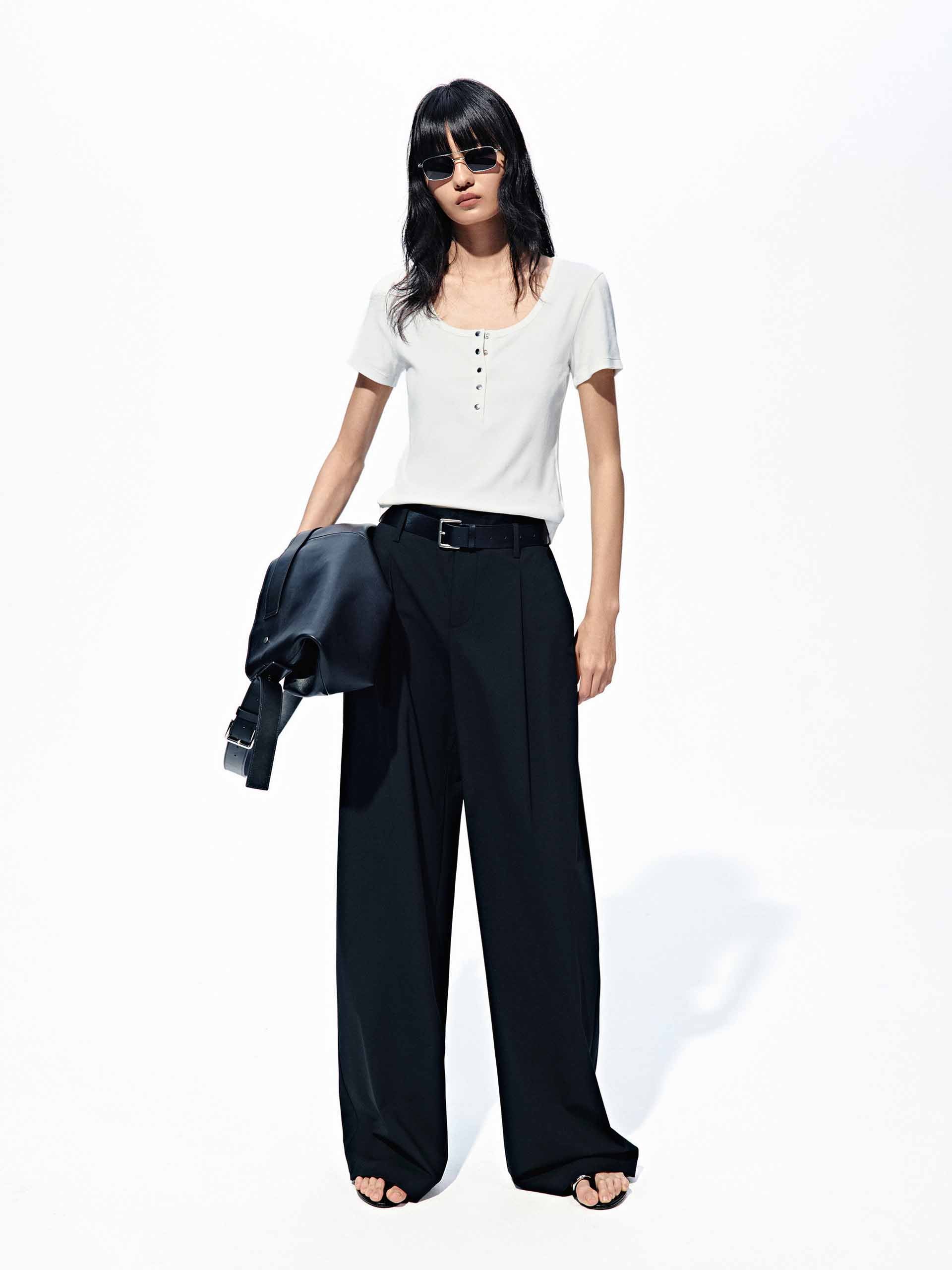 Pleated Barrel Leg Pants - Image 2