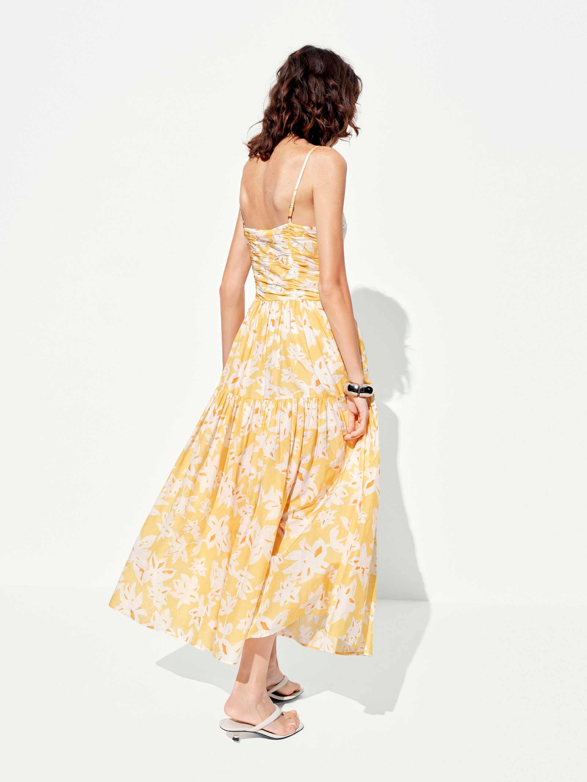 Pleated Cinched Waist Dress - Image 3