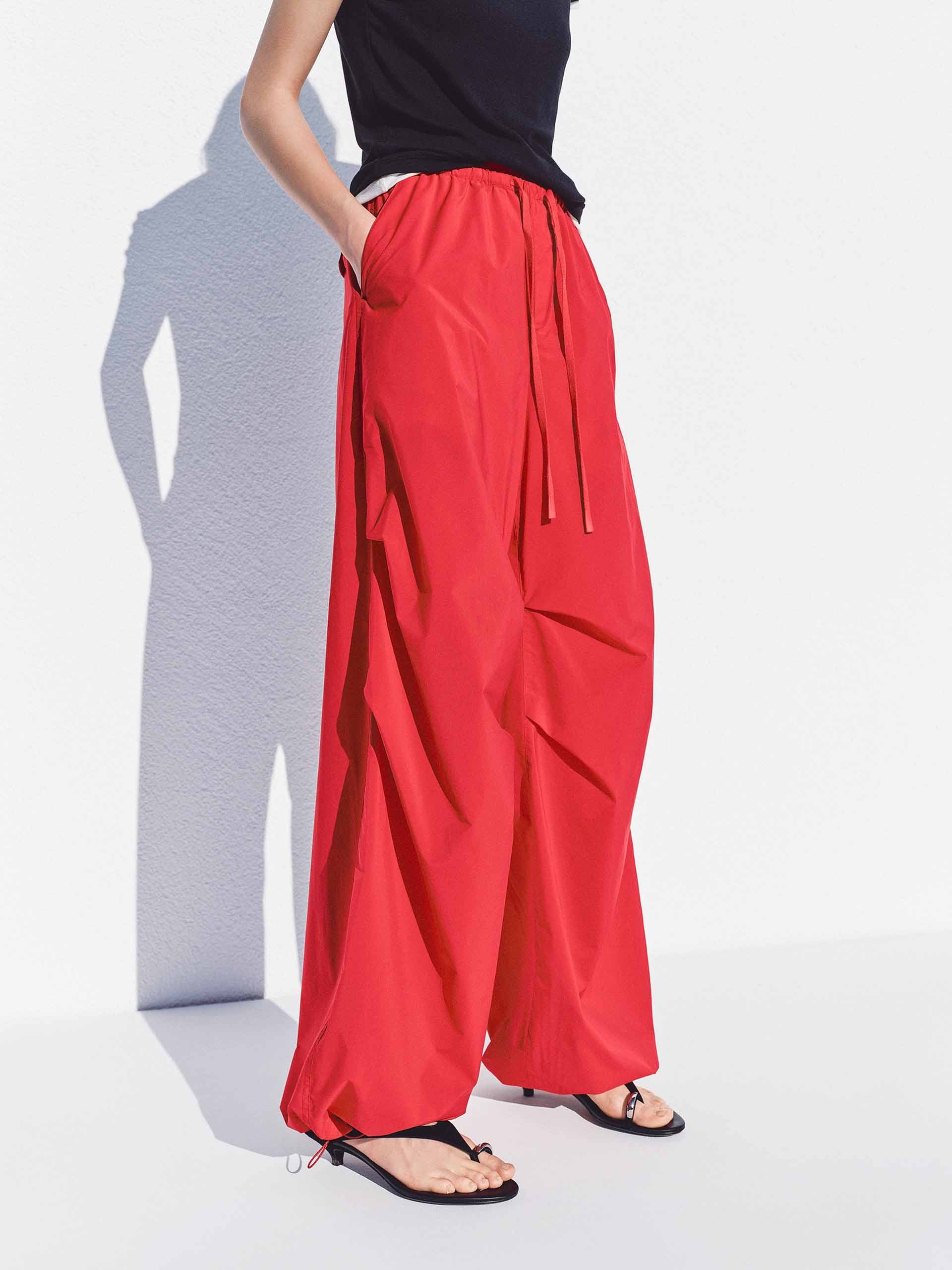 Pleated Detail Drawstring Pants - Image 22