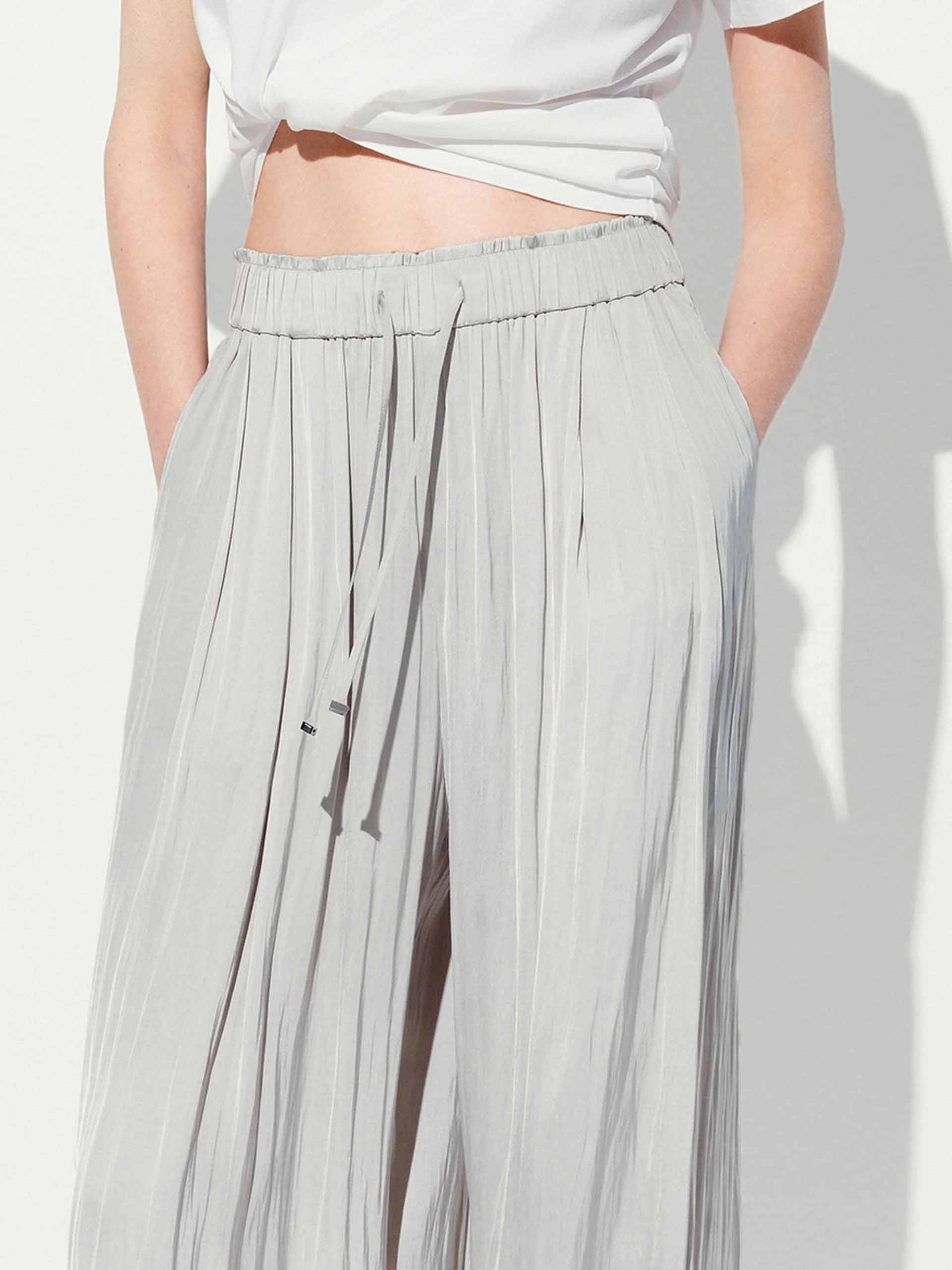Pleated Drawstring Waist Trousers - Image 15