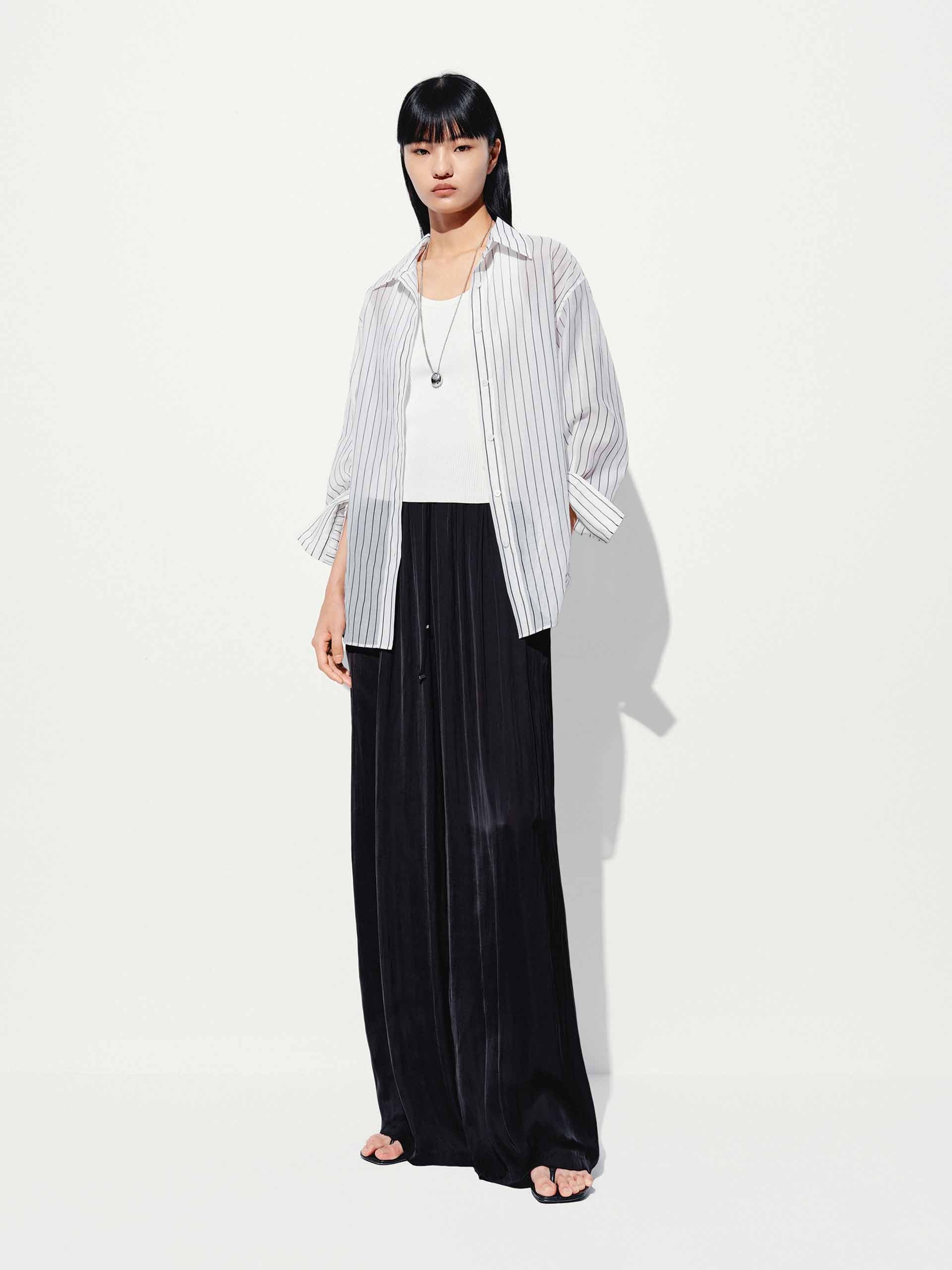 Pleated Drawstring Waist Trousers - Image 2