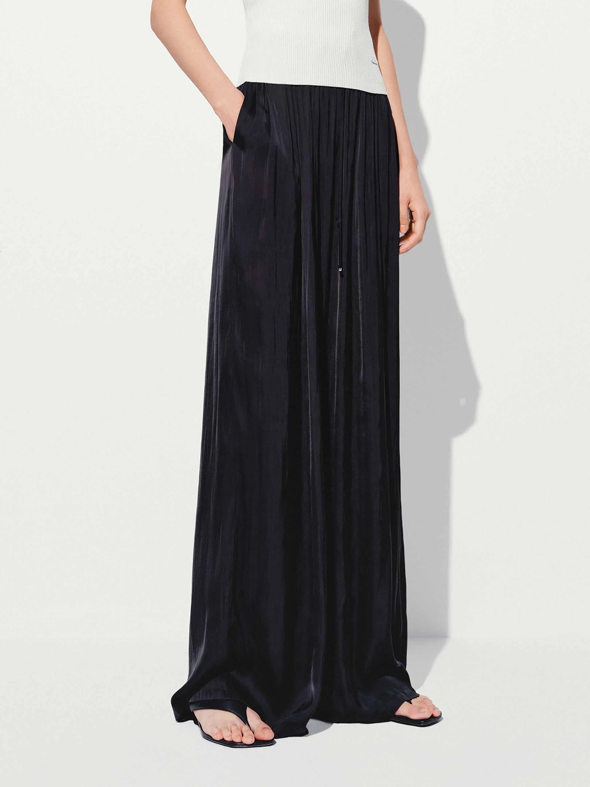 Pleated Drawstring Waist Trousers - Image 7